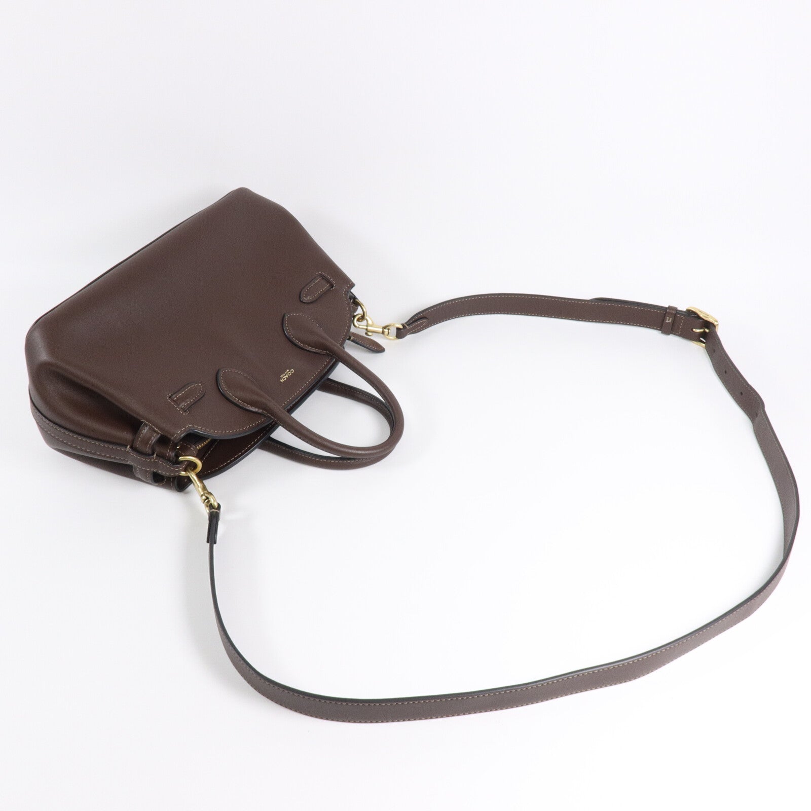 COACH 牛皮皮革2 Way Shoulder手挽肩背兩用袋
