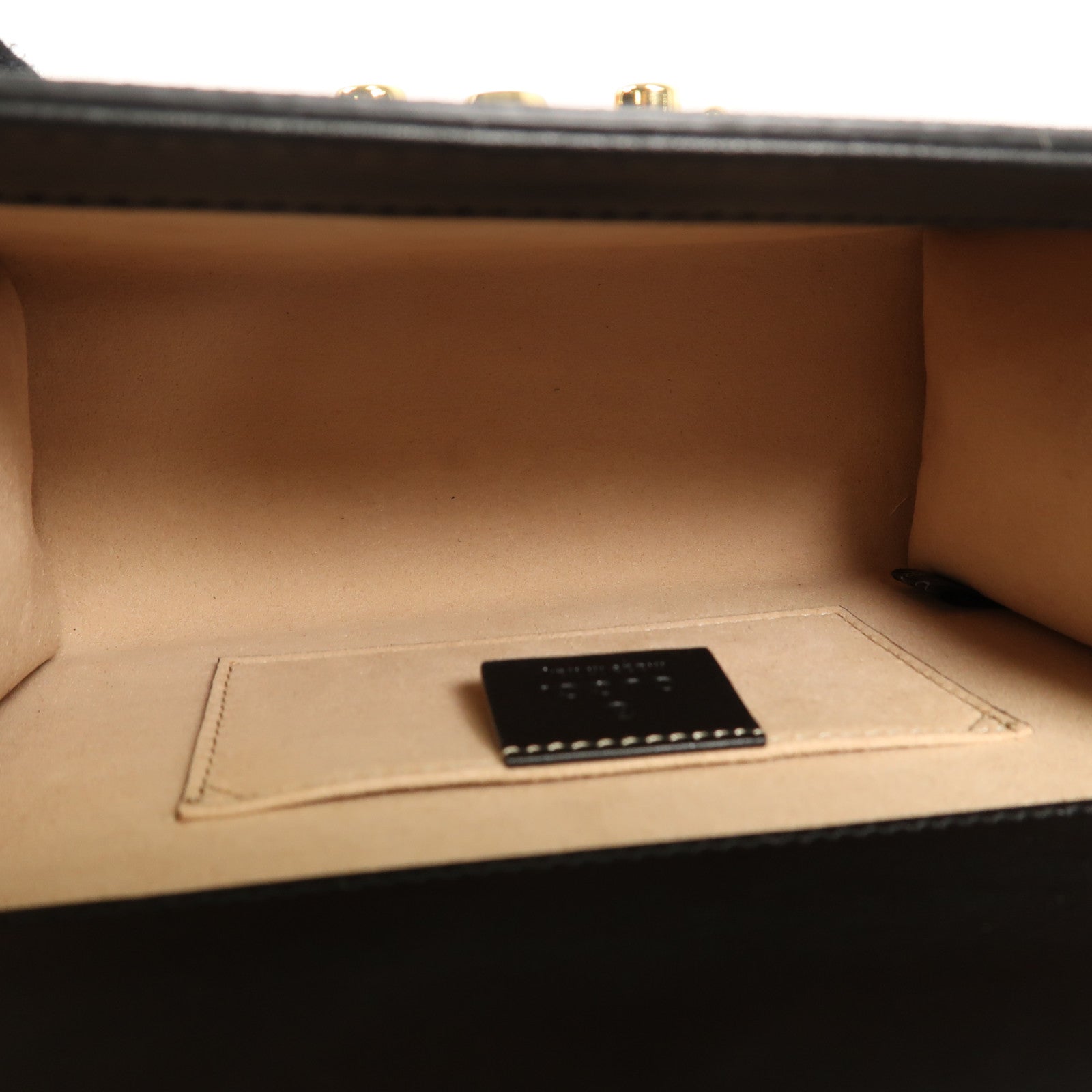 GUCCI 牛皮皮革PVC Padlock GG Chain Shoulder金扣鏈帶肩背袋