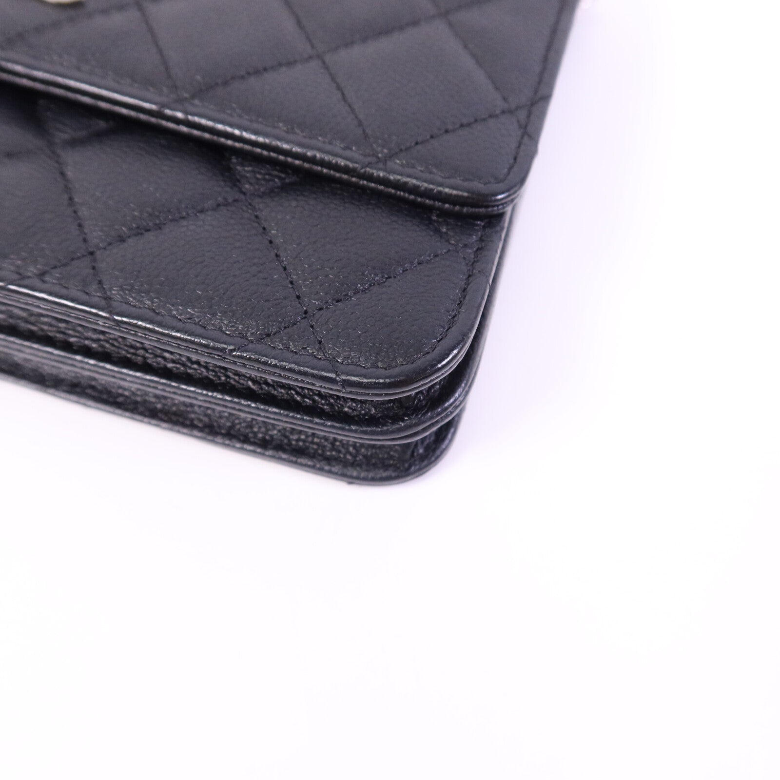 CHANEL 牛皮皮革WOC Wallet On Chain銀扣鏈帶肩背袋