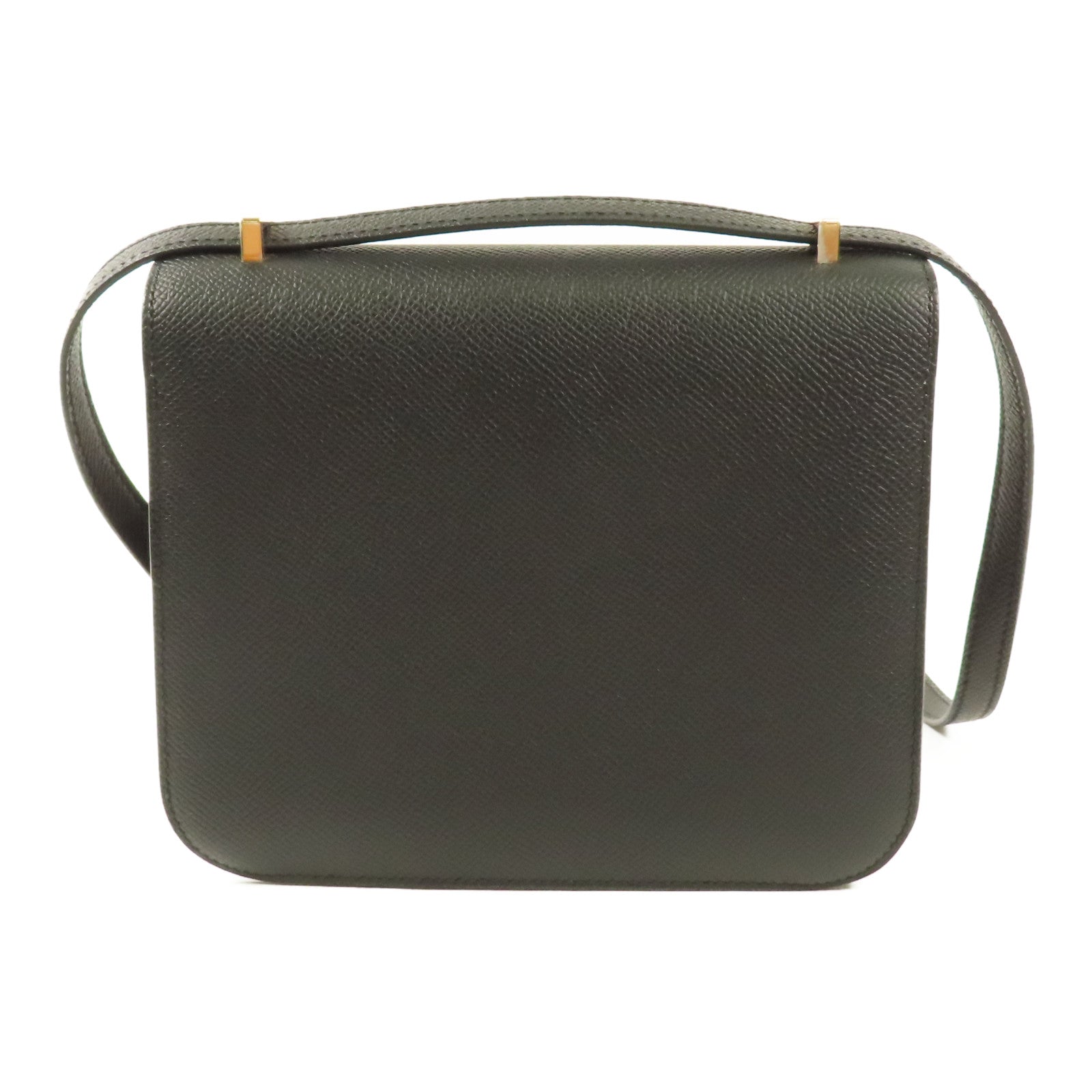 HERMES Epsom皮革Constance Mini玫瑰金扣手挽肩背兩用袋