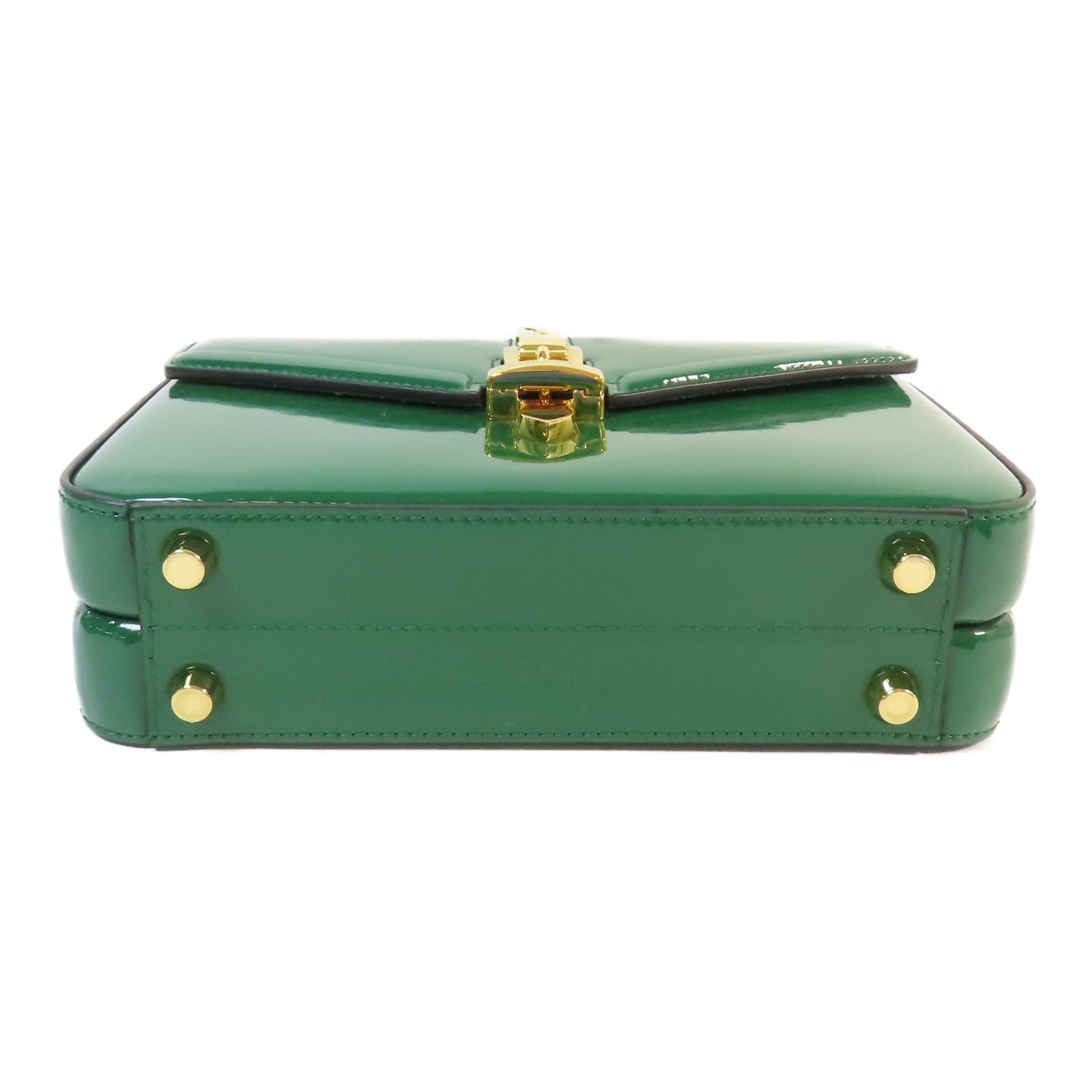 GUCCI 漆皮皮革Sylvie 1969 Bag金扣手挽肩背兩用袋