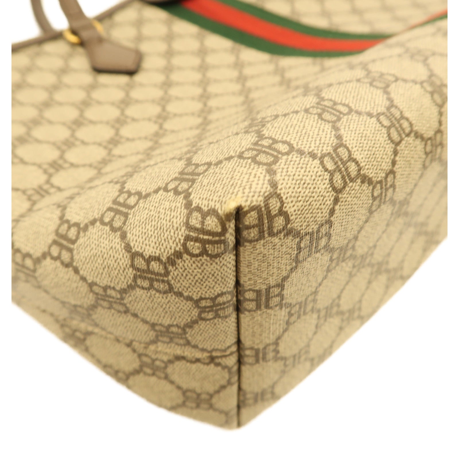 BALENCIAGA 塗層帆布Balenciaga X Gucci Tote金扣手挽袋啡色