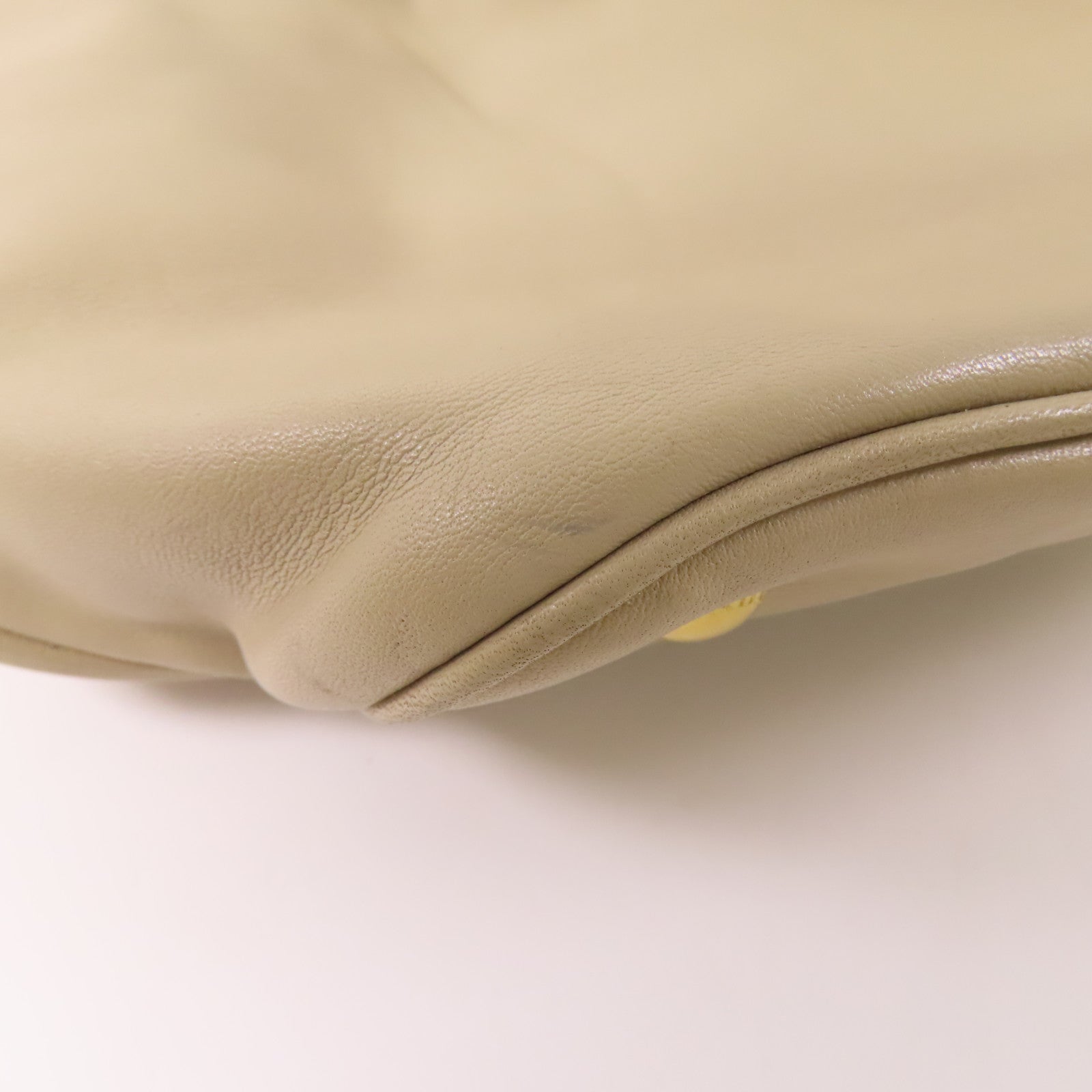 PRADA GHW Shopping Tote 2 Way Shoulder Bag BN1902 Calfskin Leather Beige