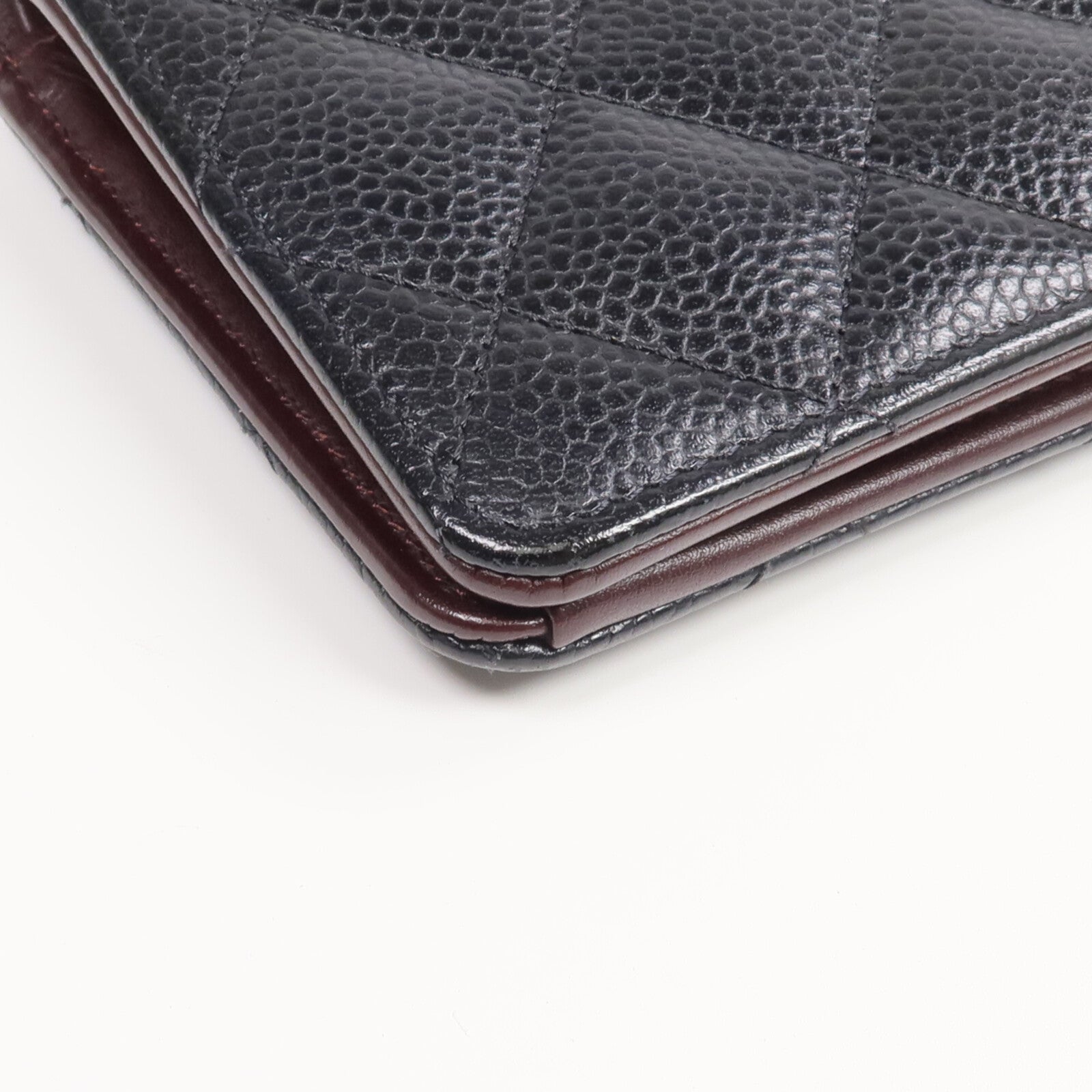 CHANEL 牛皮皮革Long Wallet金扣長錢包
