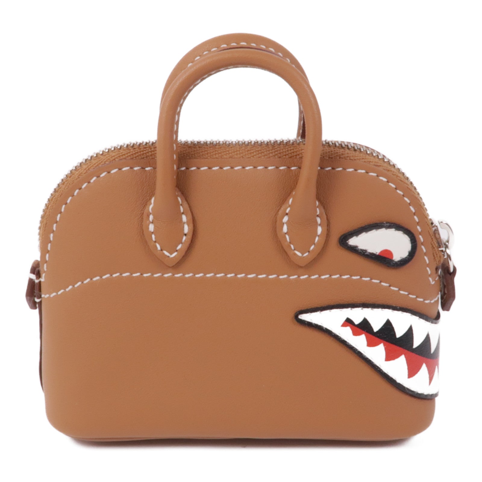 HERMES Swift皮革Bolide Shark Charm銀扣掛飾Gold – Brand Off