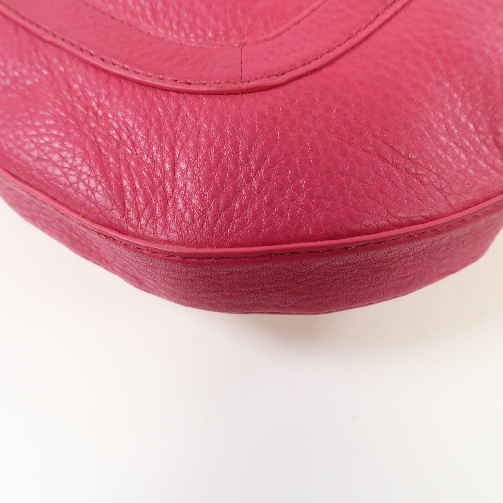 Tory Burch 牛皮皮革Amanda Flat Hobo金扣手挽肩背兩用袋粉紅色