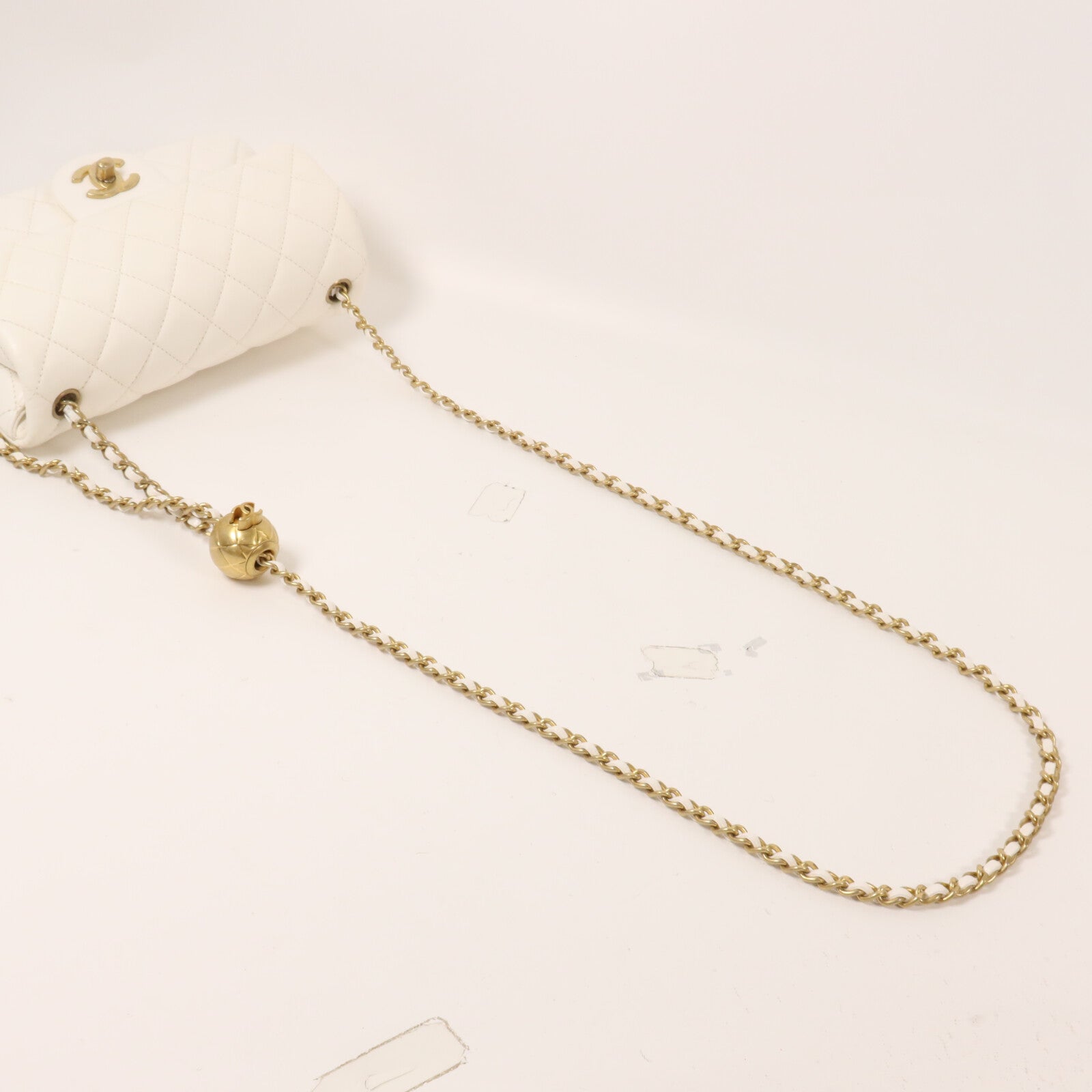 CHANEL 羊皮皮革Classic 20 Gold Ball鏈帶肩背袋