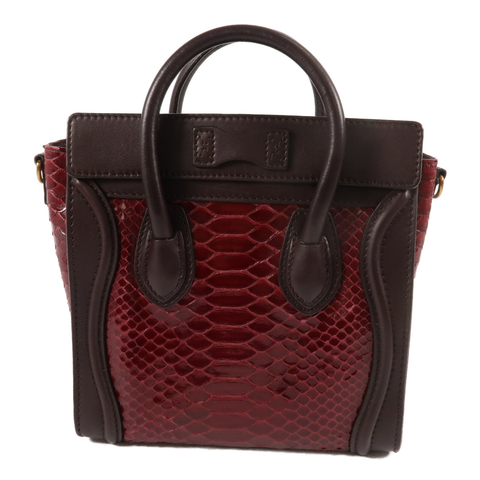 CELINE 蛇皮皮革Mirco Luggage手挽肩背兩用袋
