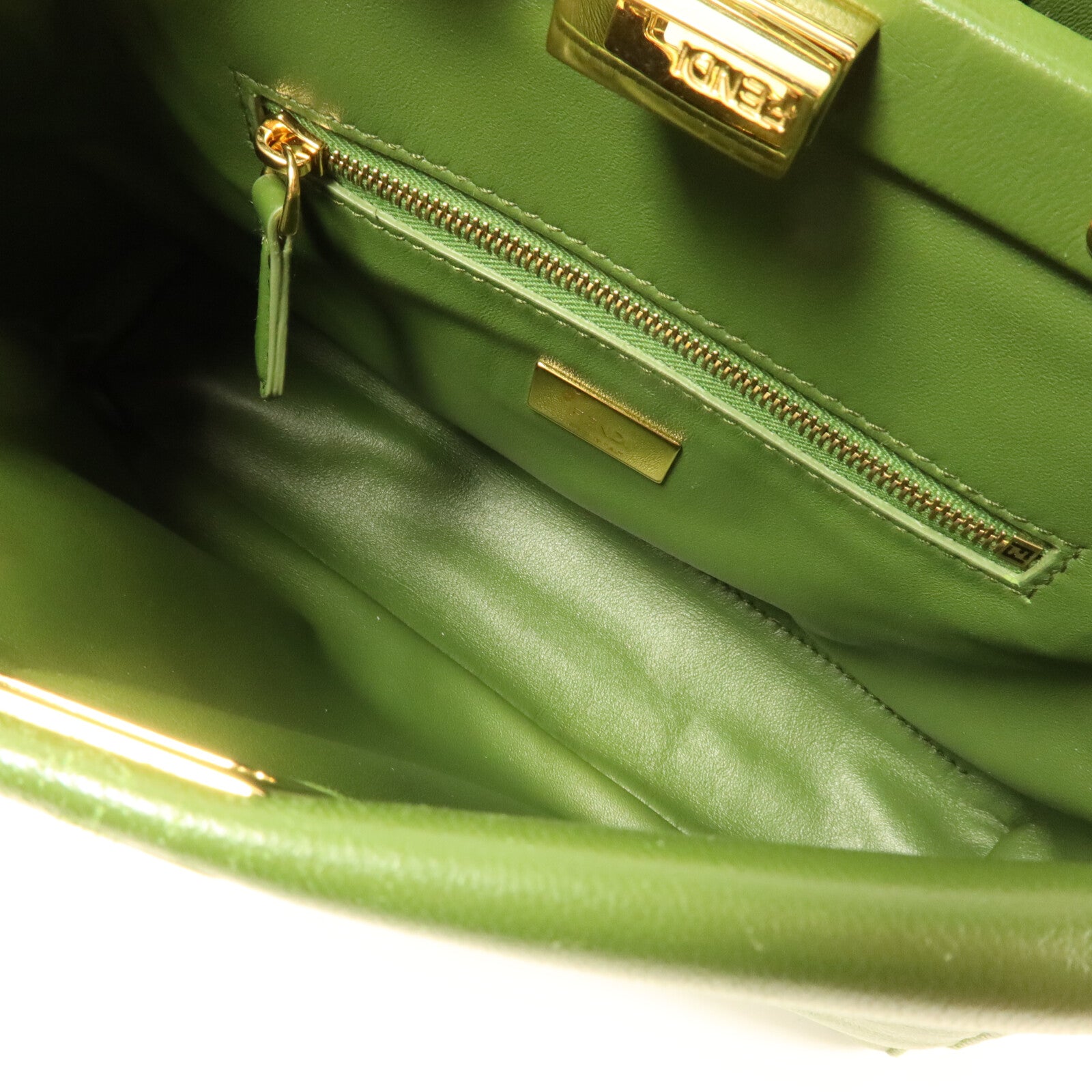 FENDI 羊皮皮革Peekaboo Mini手挽肩背兩用袋