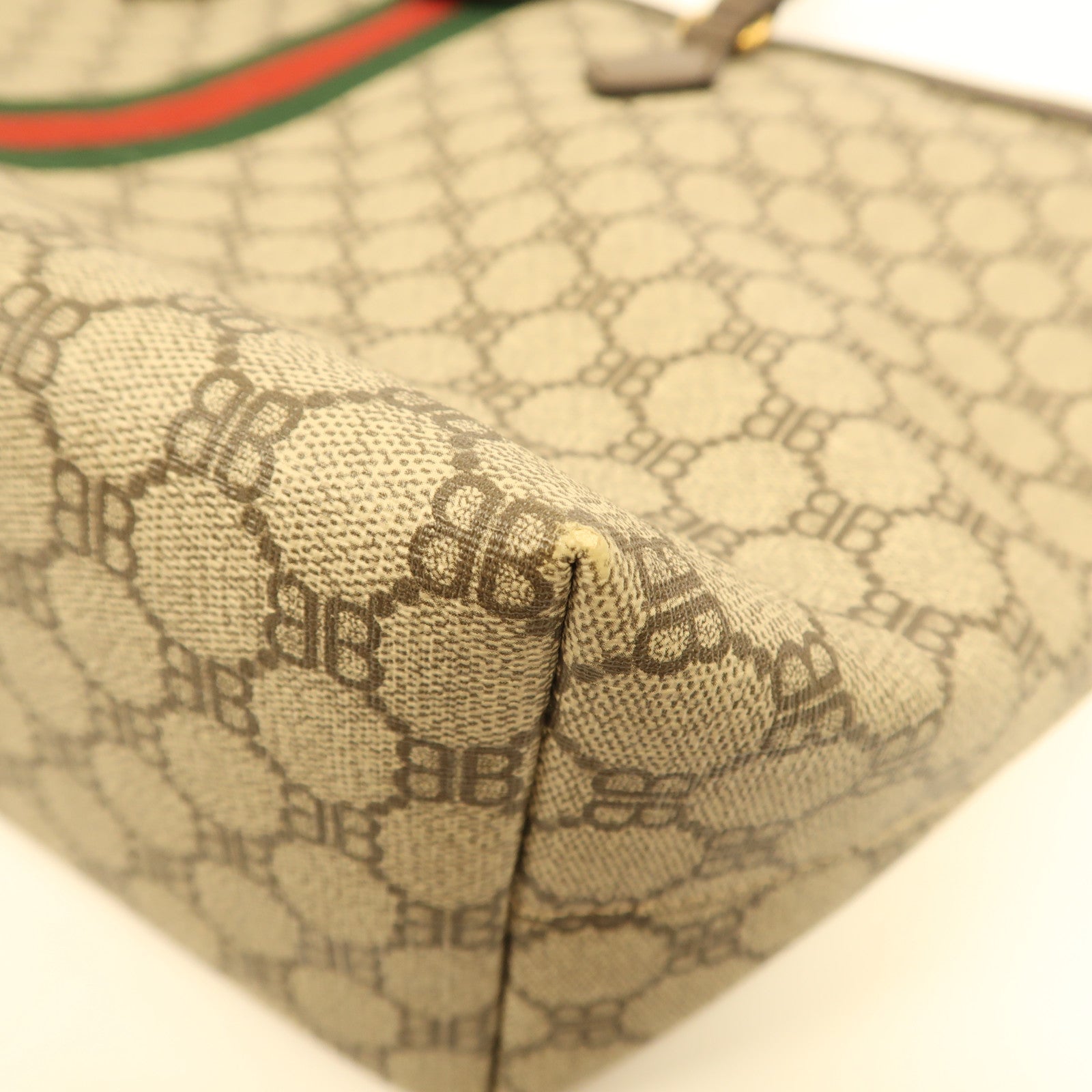 BALENCIAGA 塗層帆布Balenciaga X Gucci Tote金扣手挽袋啡色