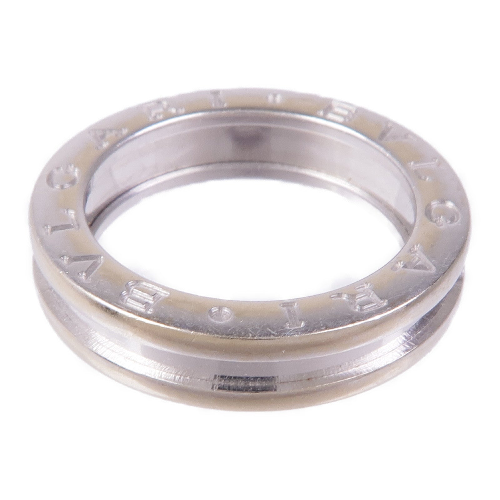 BVLGARI B-zero1 1 Band Ring 2337A 18K White Gold Bvlgari#51 US#5.5