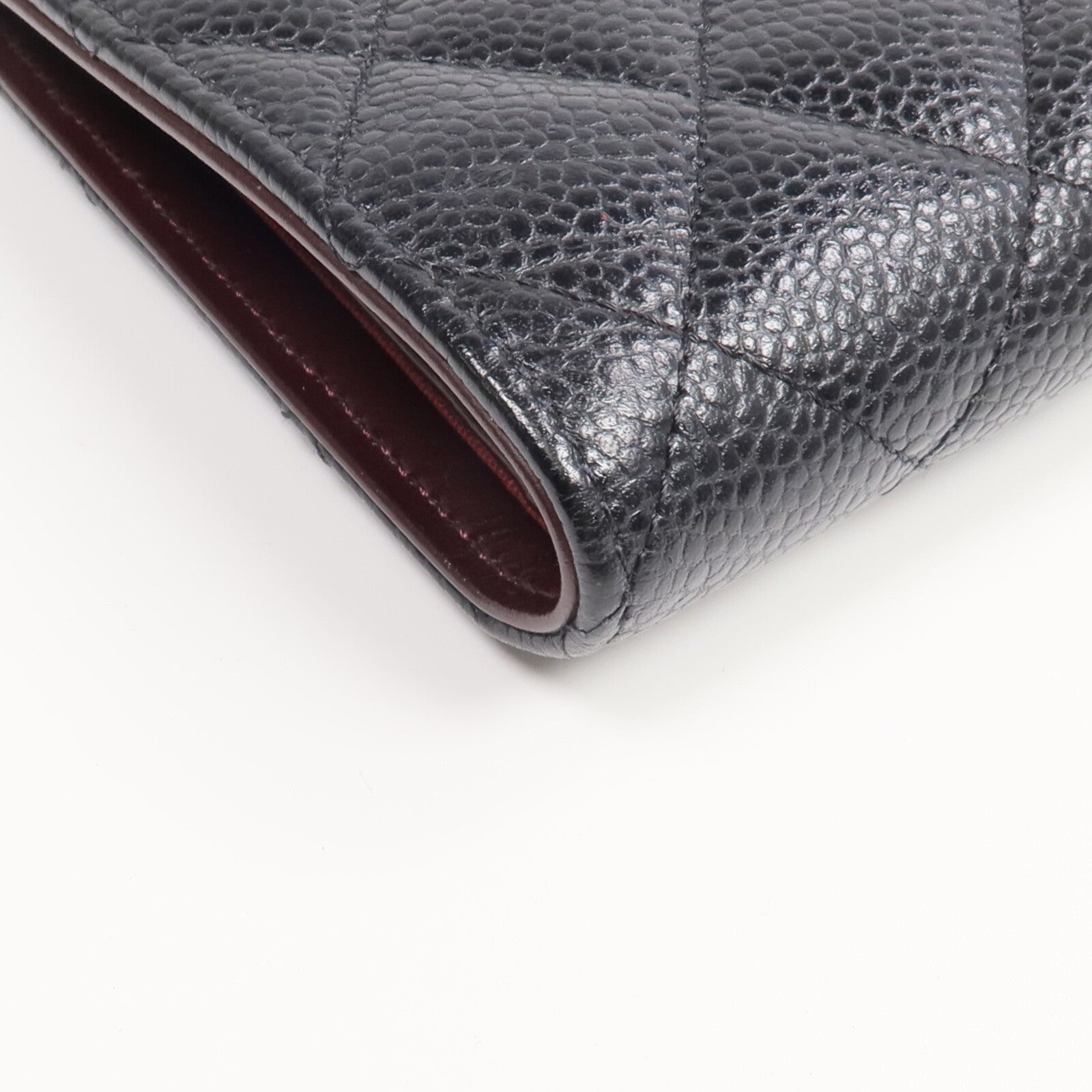 CHANEL 牛皮皮革Long Wallet金扣長錢包