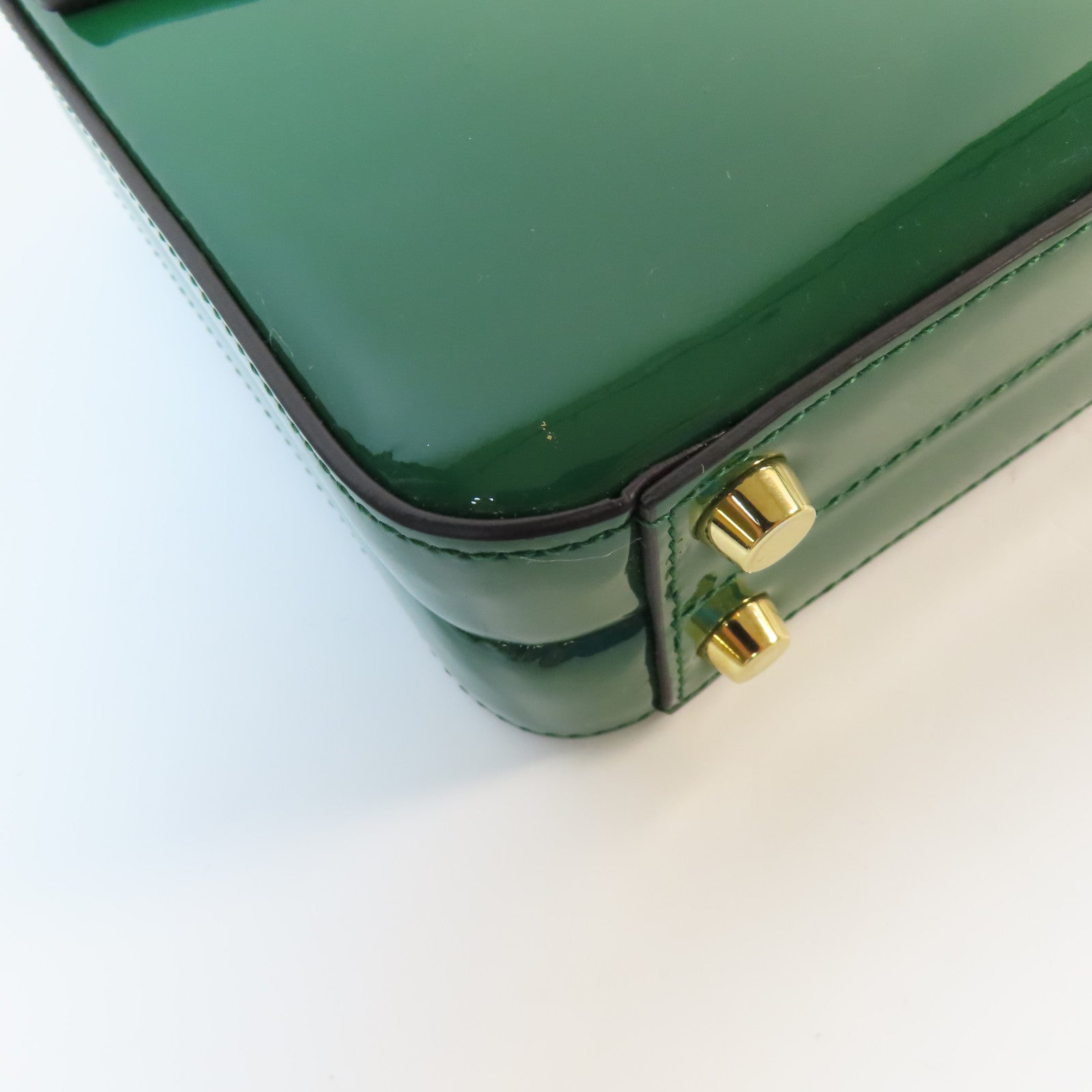 GUCCI 漆皮皮革Sylvie 1969 Bag金扣手挽肩背兩用袋