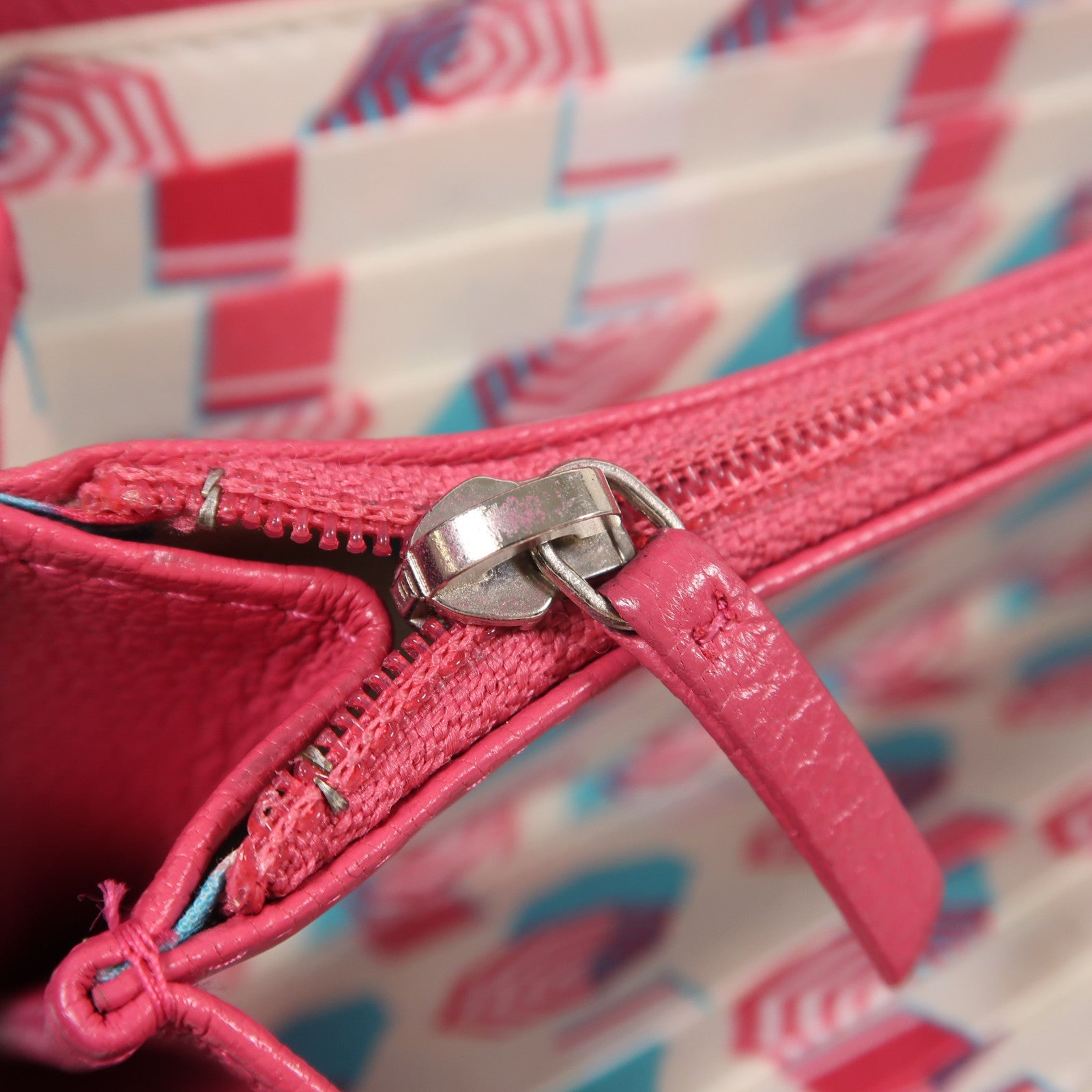 CHANEL 【激減優惠】牛皮皮革Long Wallet銀扣長錢包粉紅色