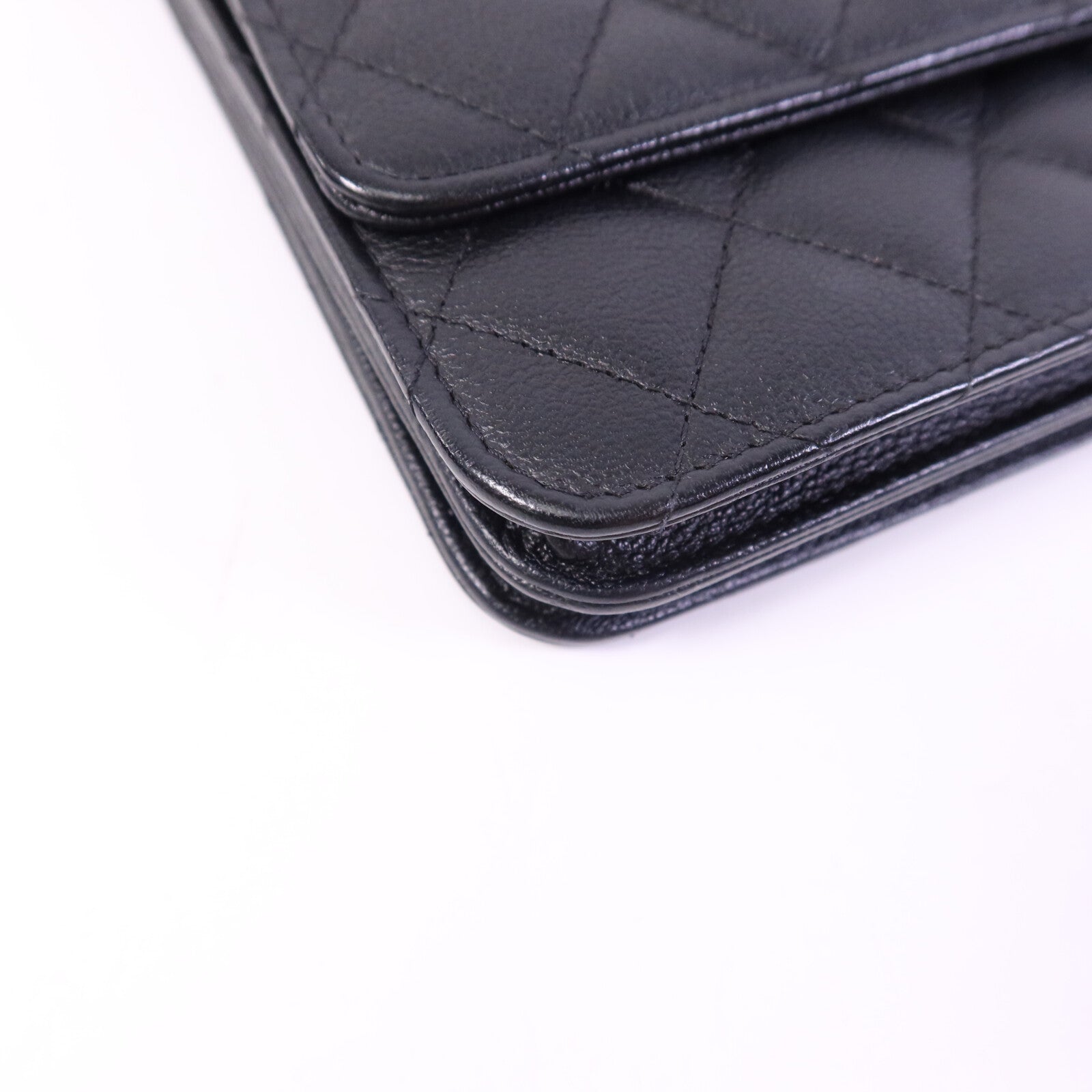 CHANEL 牛皮皮革WOC Wallet On Chain銀扣鏈帶肩背袋