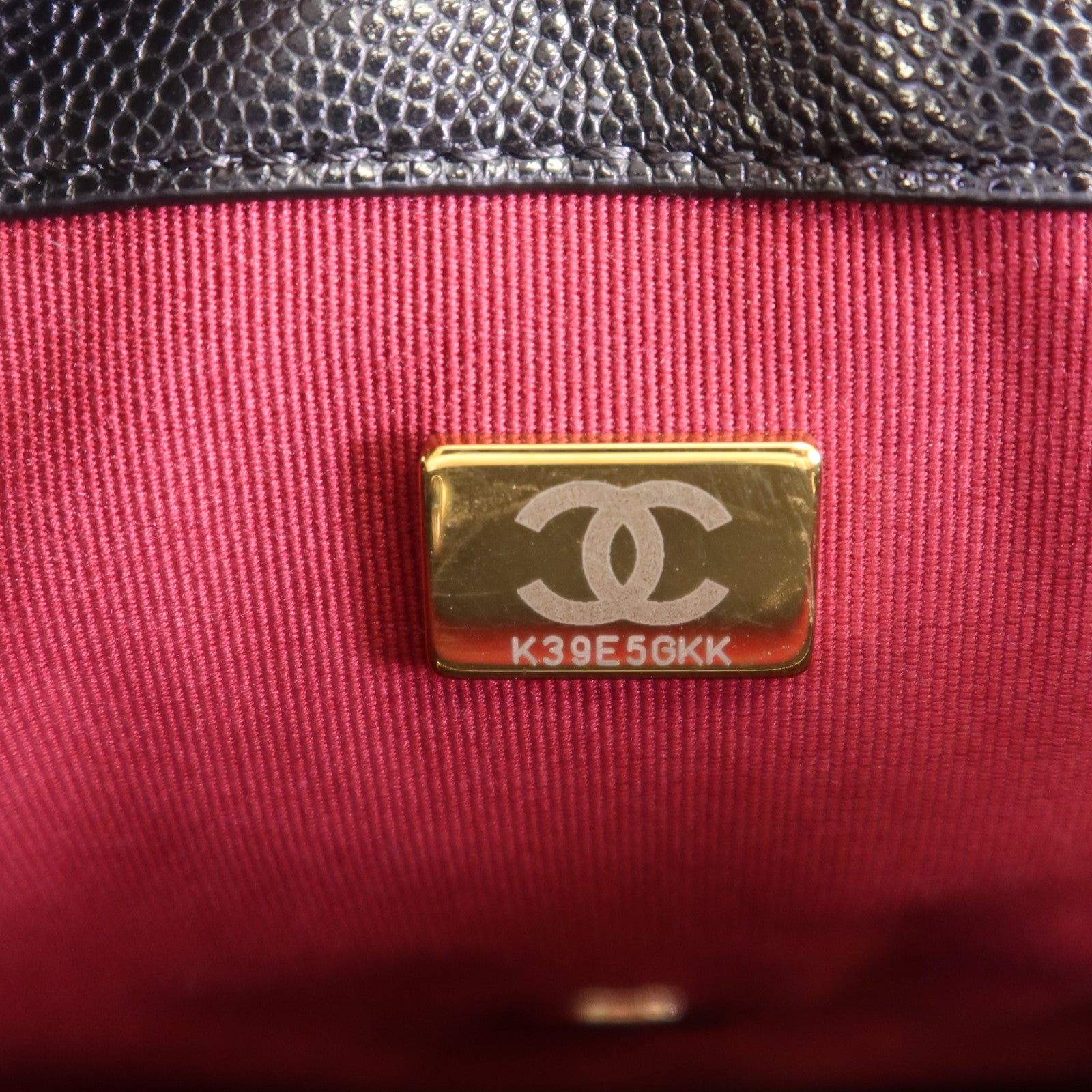 CHANEL 牛皮皮革Backpack金扣鏈帶背包