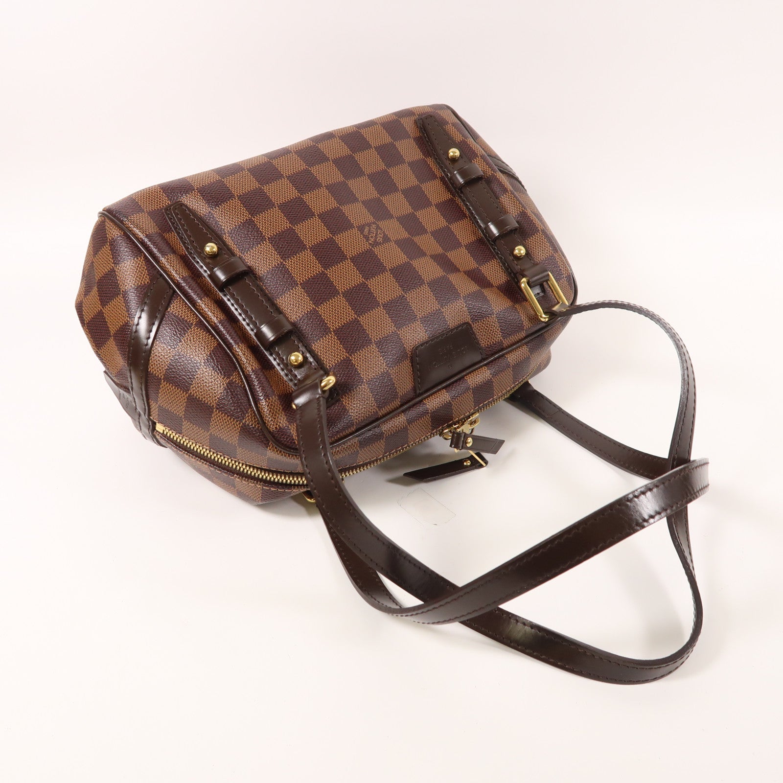 LOUIS VUITTON Damier Rivington金扣肩背袋