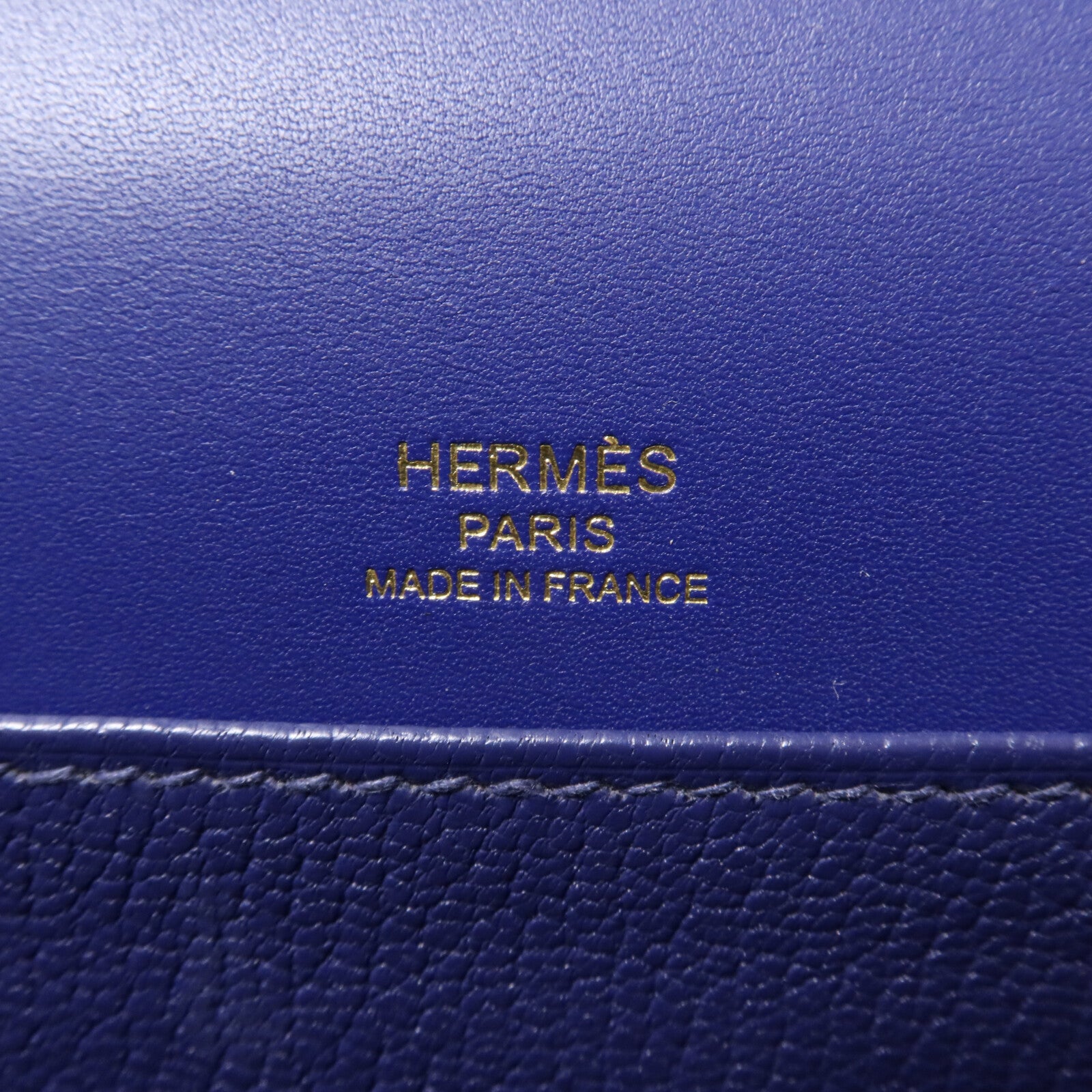 HERMES Evercolor皮革Roulis Mini肩背袋Bleu Encre