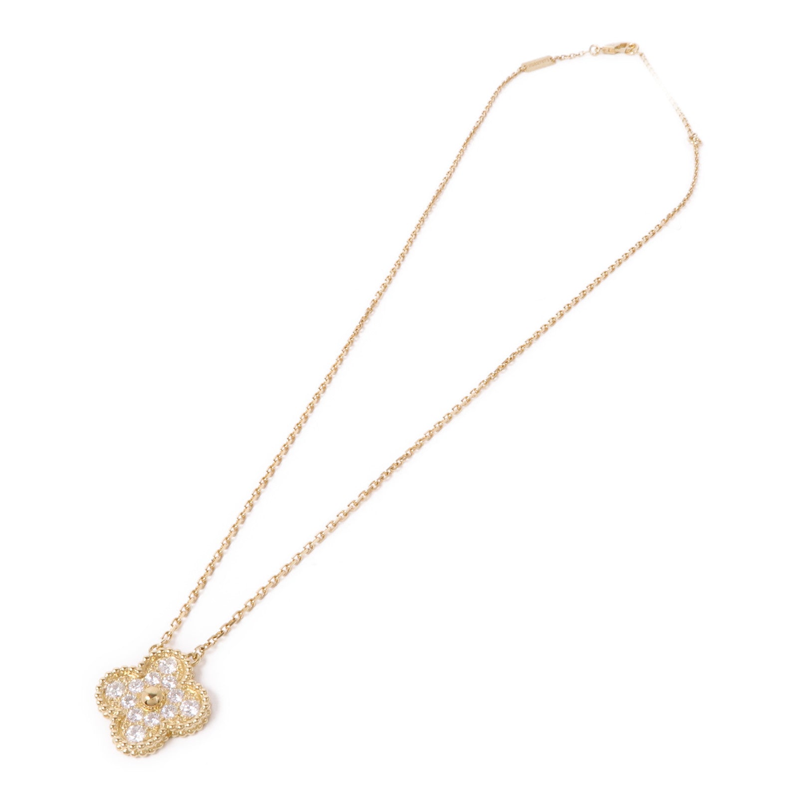 Van Cleef & Arpels 18K黃金Vintage Alhambra Necklace鑽石項鍊