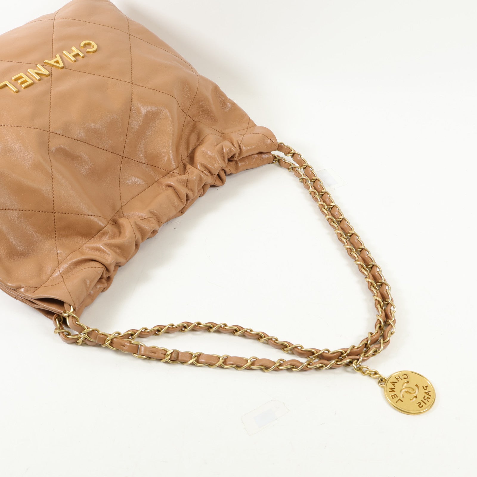 CHANEL 牛皮皮革Chanel 22 Small金扣鏈帶肩背袋