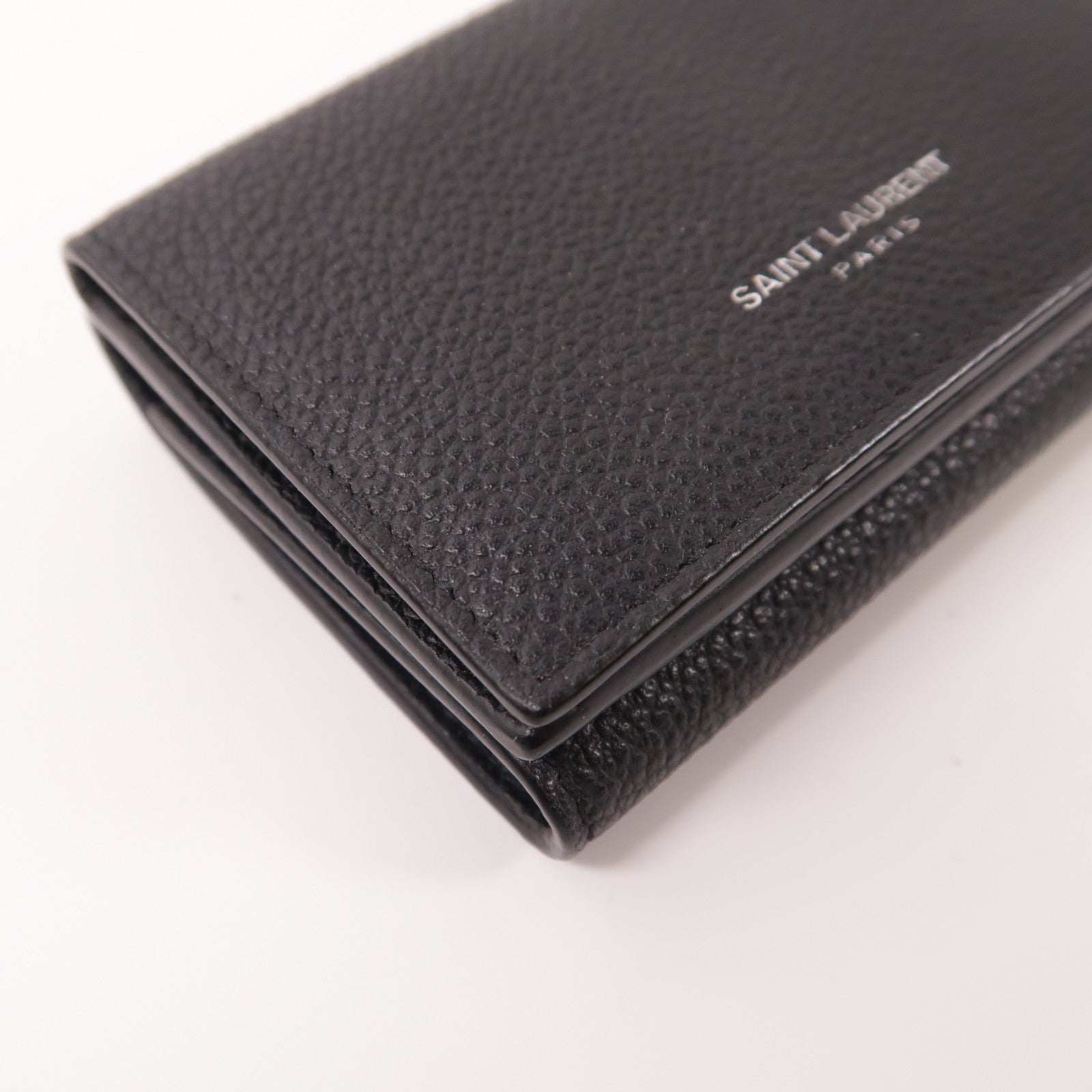 SAINT LAURENT 牛皮皮革Wallet銀扣錢包