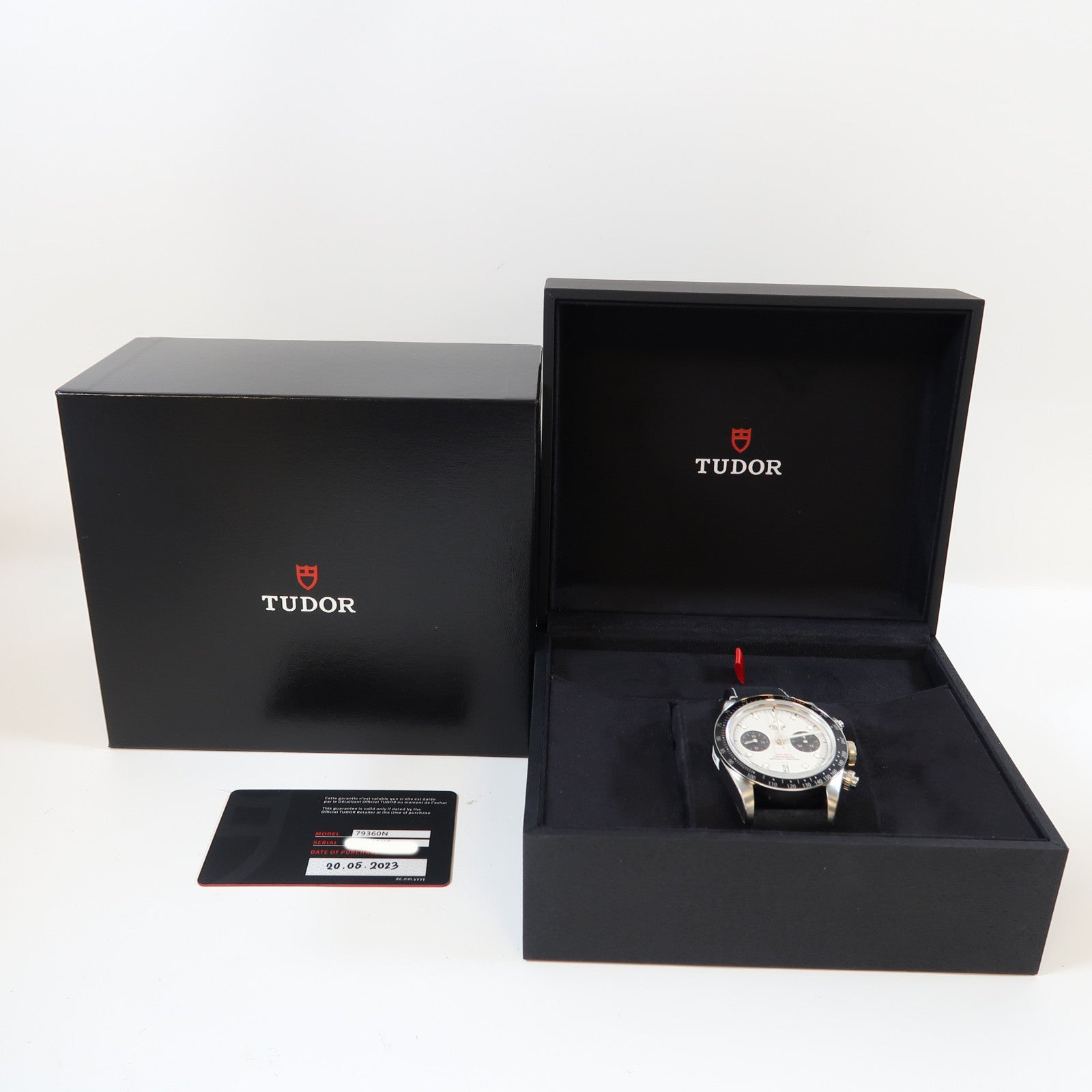 TUDOR Black Bay Chrono不鏽鋼/皮革帶手錶自動機芯白色
