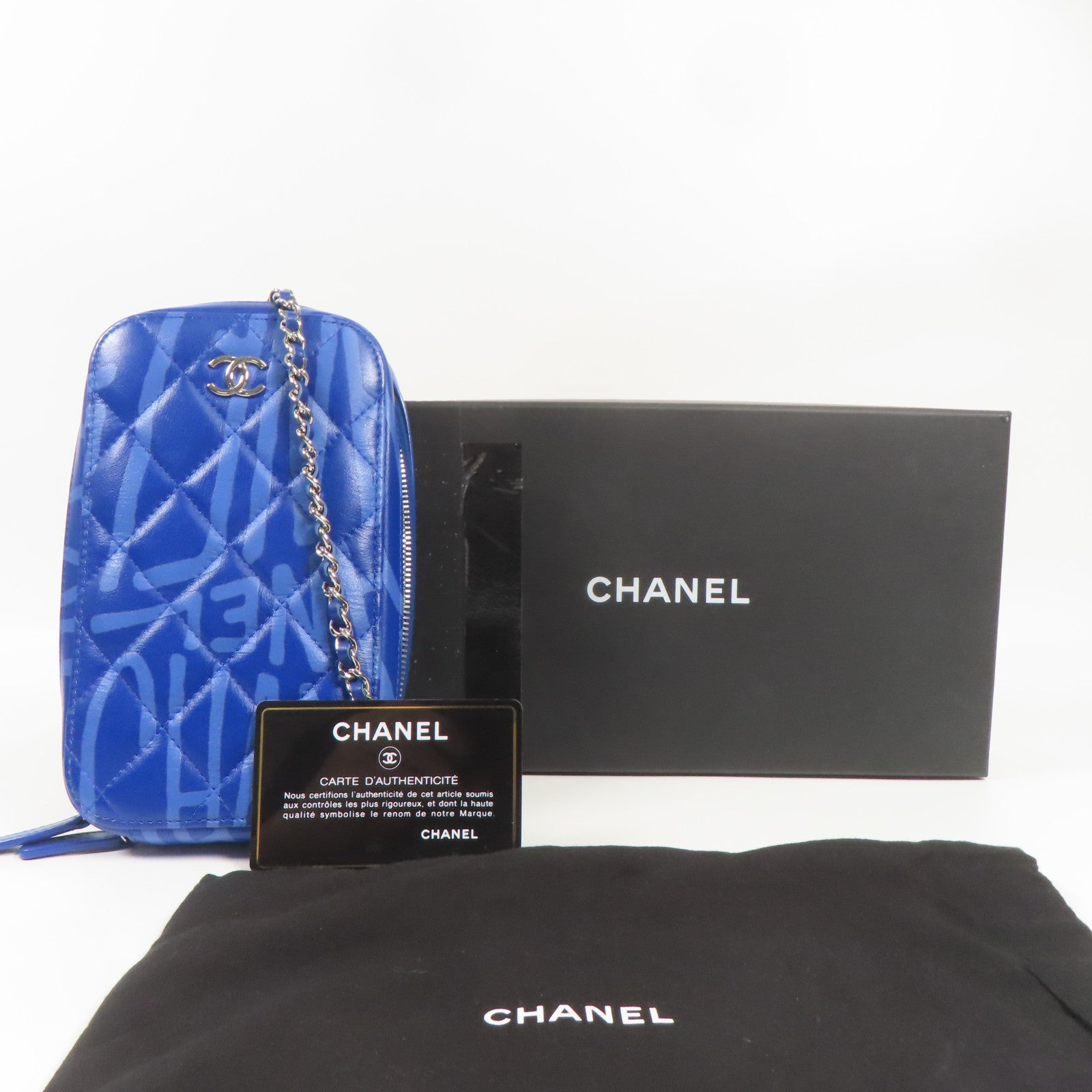 CHANEL 羊皮皮革Shoulder Bag銀扣鏈帶肩背袋