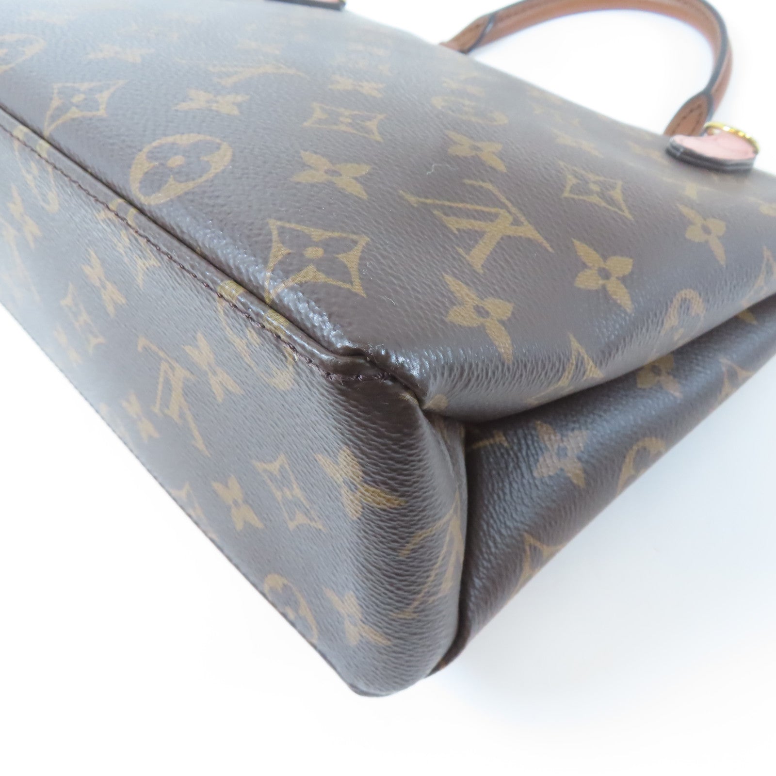 LOUIS VUITTON Monogram Marignan金扣手挽肩背兩用袋啡色/粉紅色