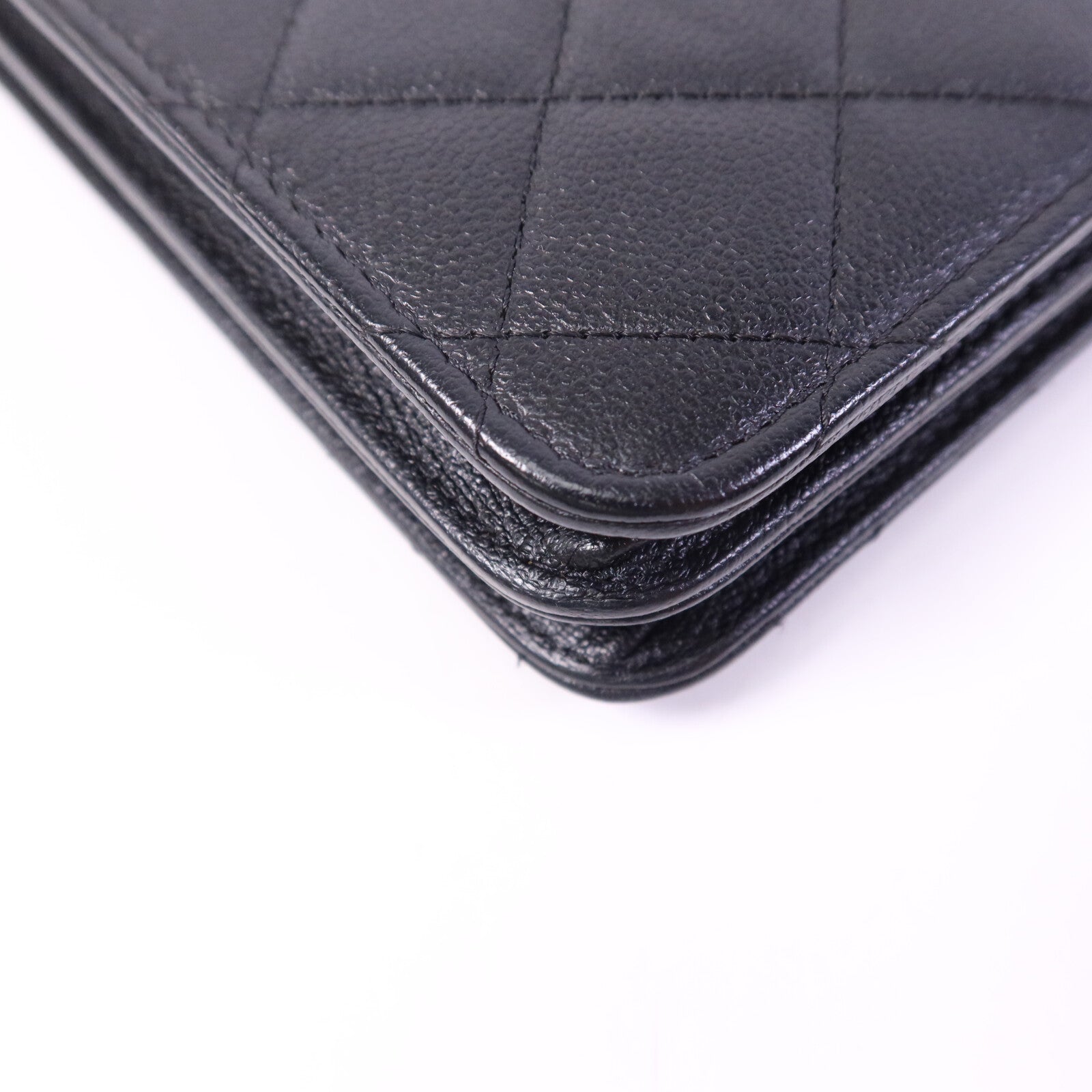 CHANEL 牛皮皮革WOC Wallet On Chain銀扣鏈帶肩背袋