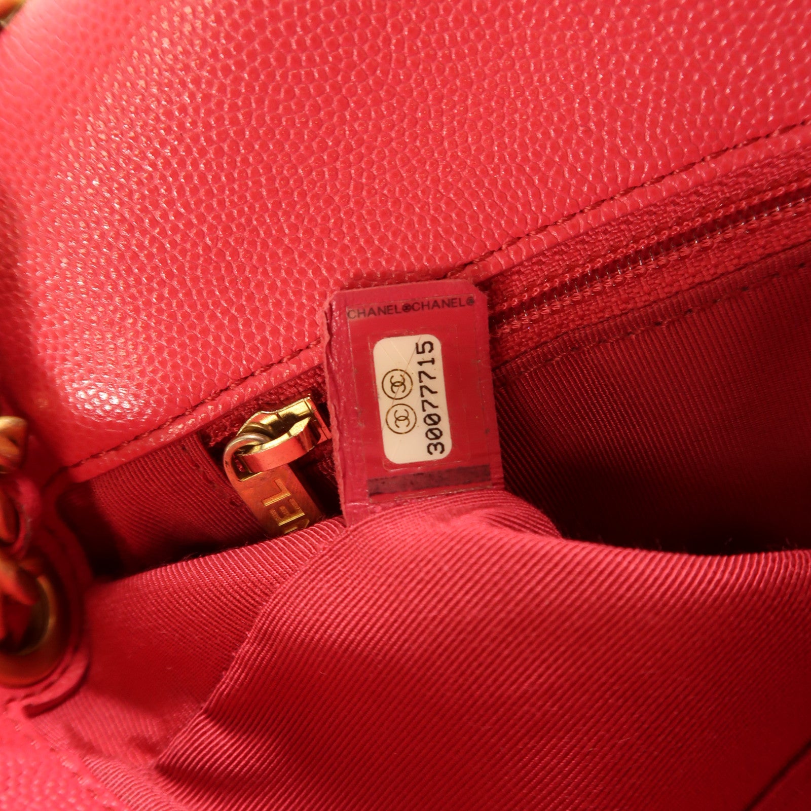 CHANEL 牛皮皮革Shoulder Bag金扣手挽肩背兩用袋粉紅色