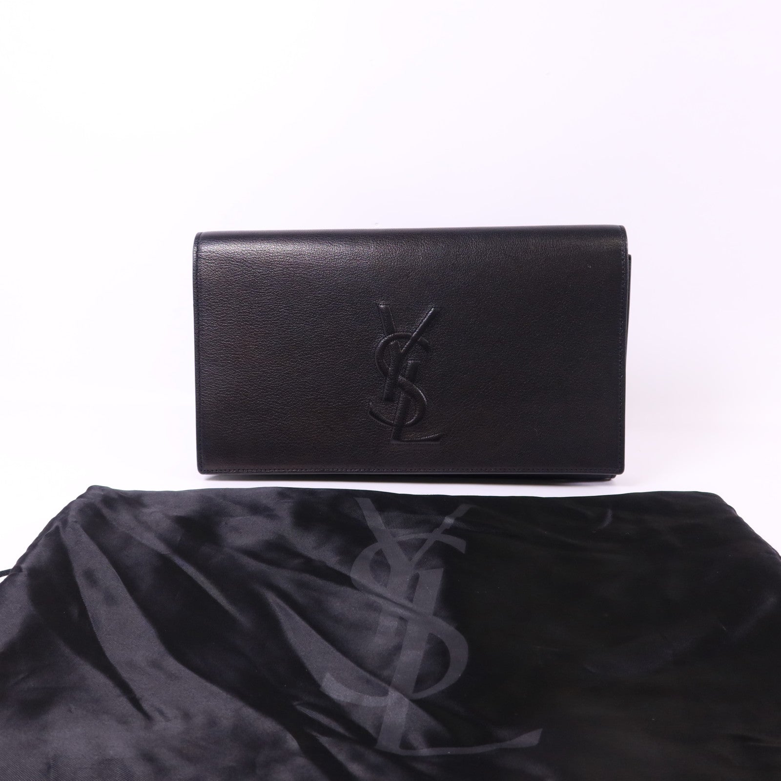 SAINT LAURENT 牛皮皮革Clutch Bag金扣手拿包