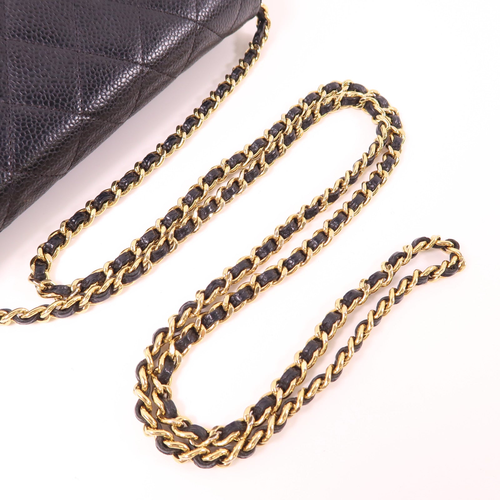 CHANEL 牛皮皮革WOC Wallet On Chain Shoulder Bag金扣鏈帶肩背袋