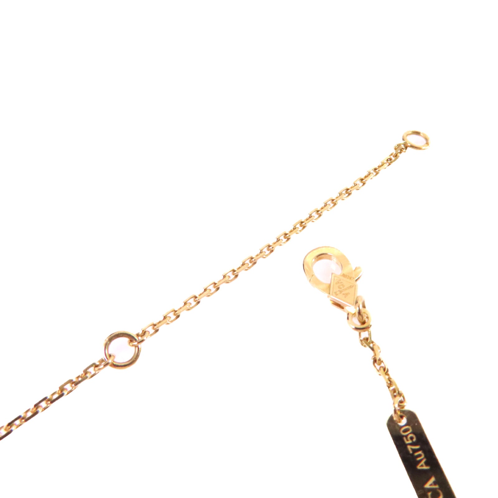 Van Cleef & Arpels 18K玫瑰金/珍珠母/鑽石Vintage Alhambra Necklace項鍊