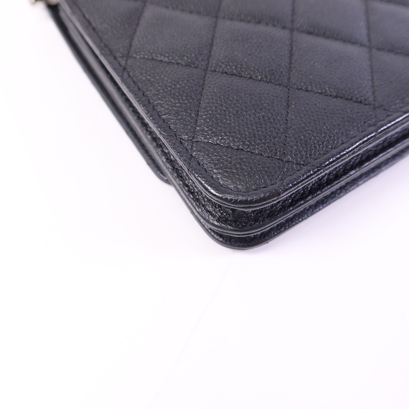 CHANEL 牛皮皮革WOC Wallet On Chain銀扣鏈帶肩背袋
