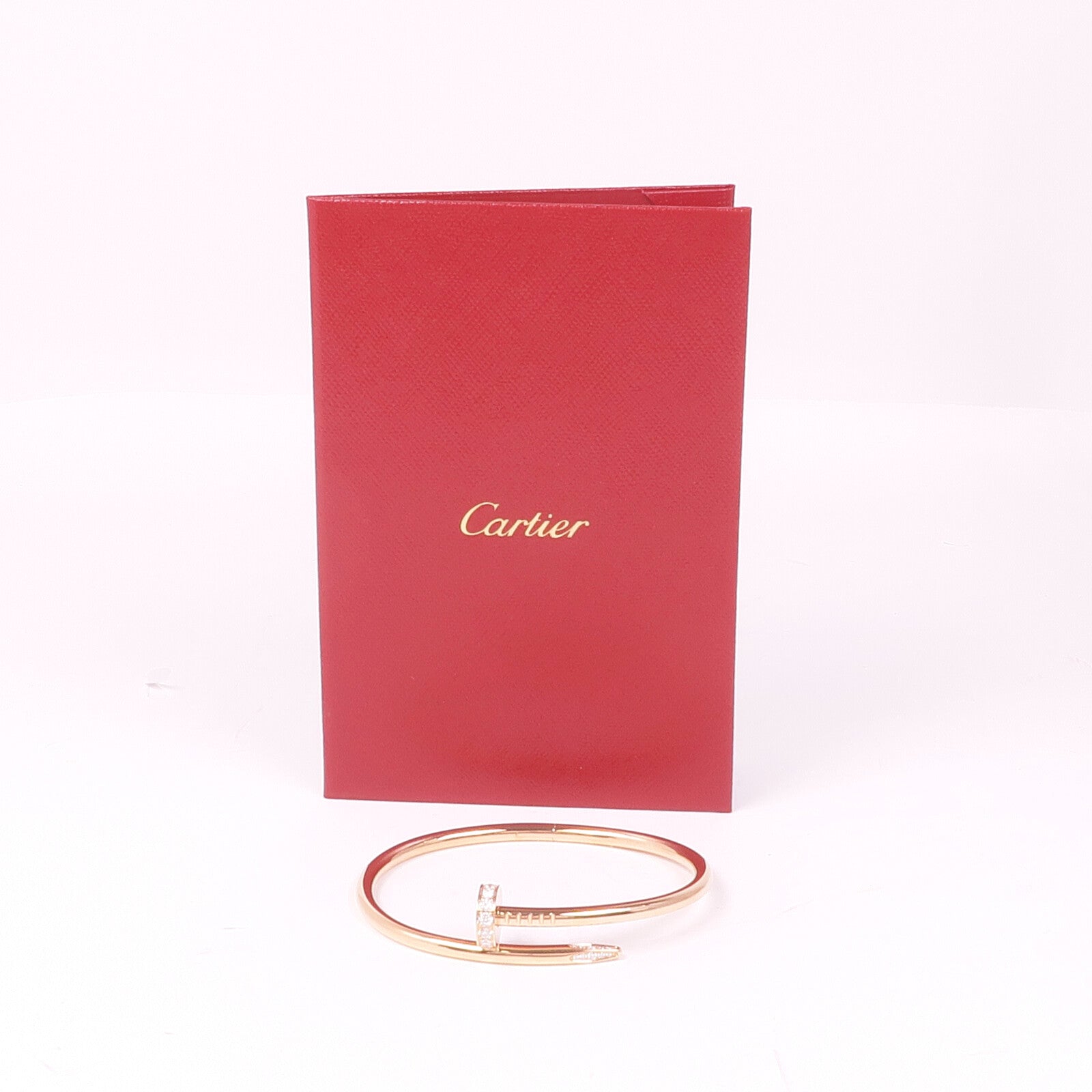 CARTIER 18K玫瑰金Juste un Clou鑽石手鐲Cartier#17