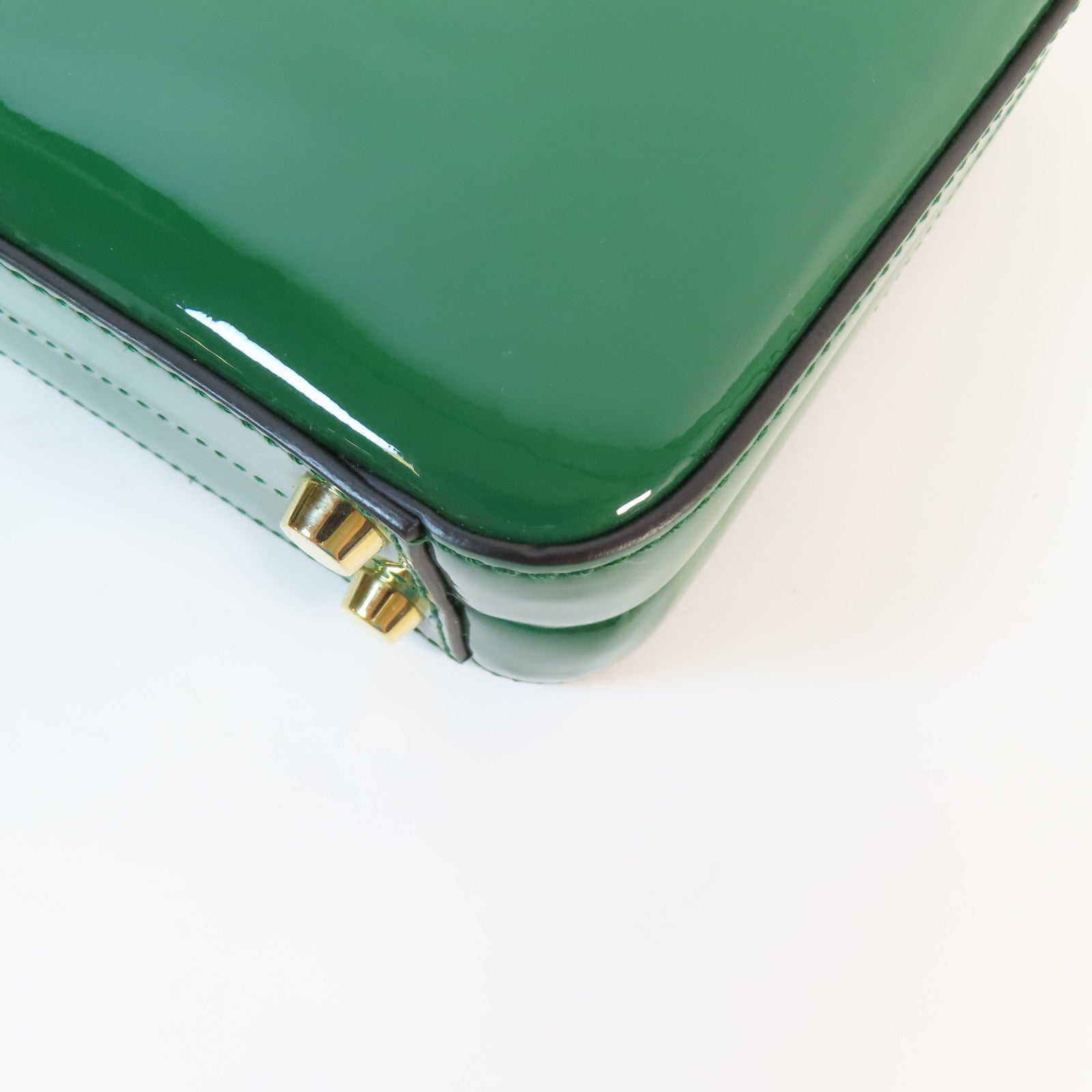 GUCCI 漆皮皮革Sylvie 1969 Bag金扣手挽肩背兩用袋