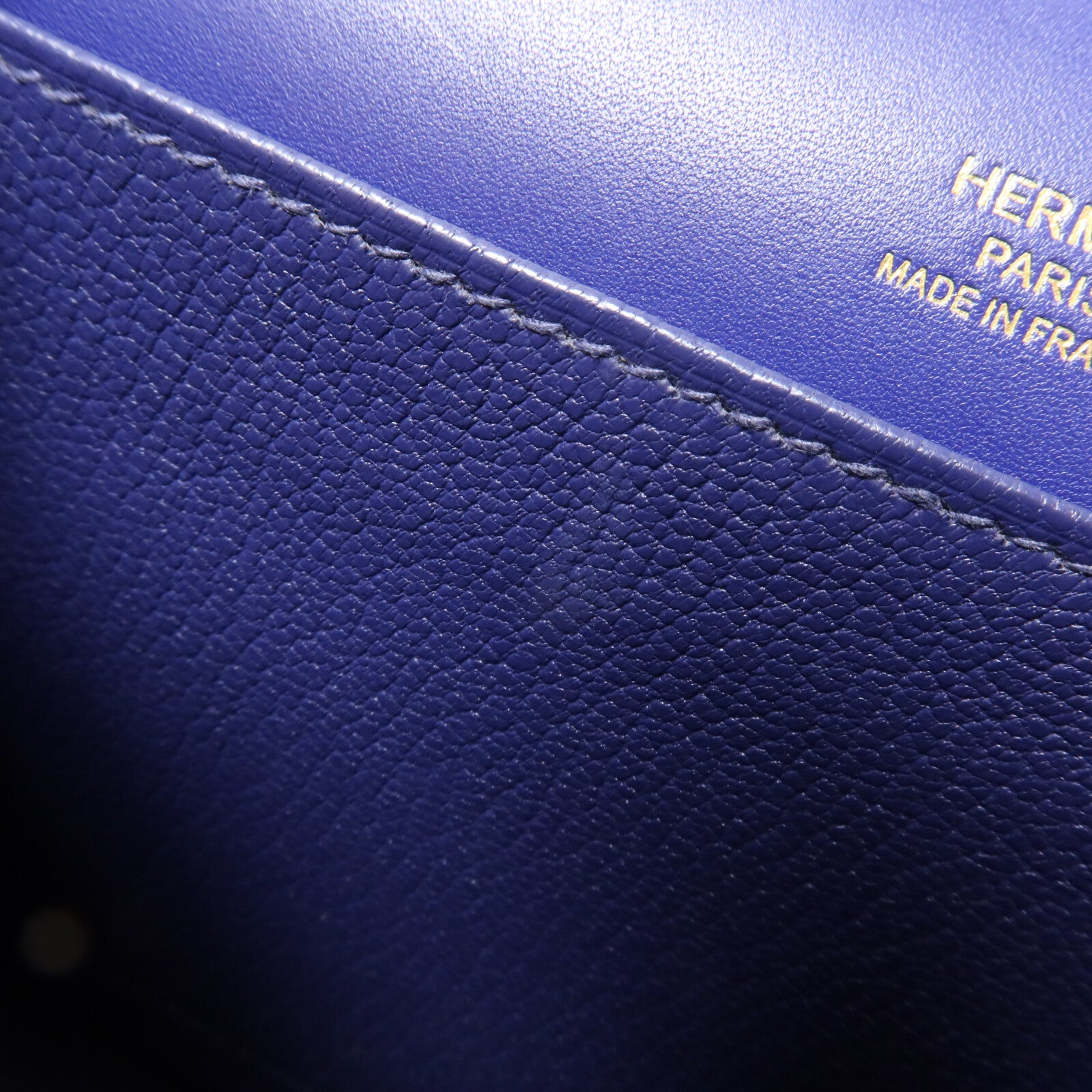 HERMES Evercolor皮革Roulis Mini肩背袋Bleu Encre