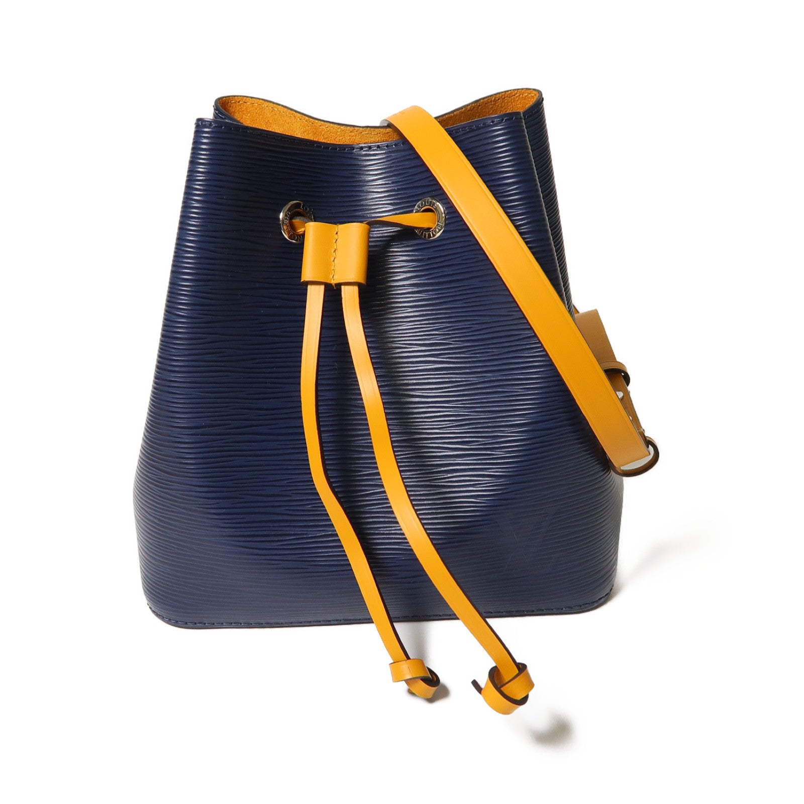 LOUIS VUITTON Epi NeoNoe BB銀扣手挽肩背兩用袋藍色/黃色