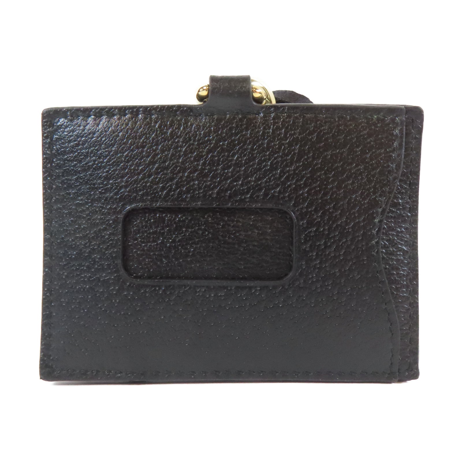 GUCCI 牛皮皮革Card Case金扣卡片套黑色