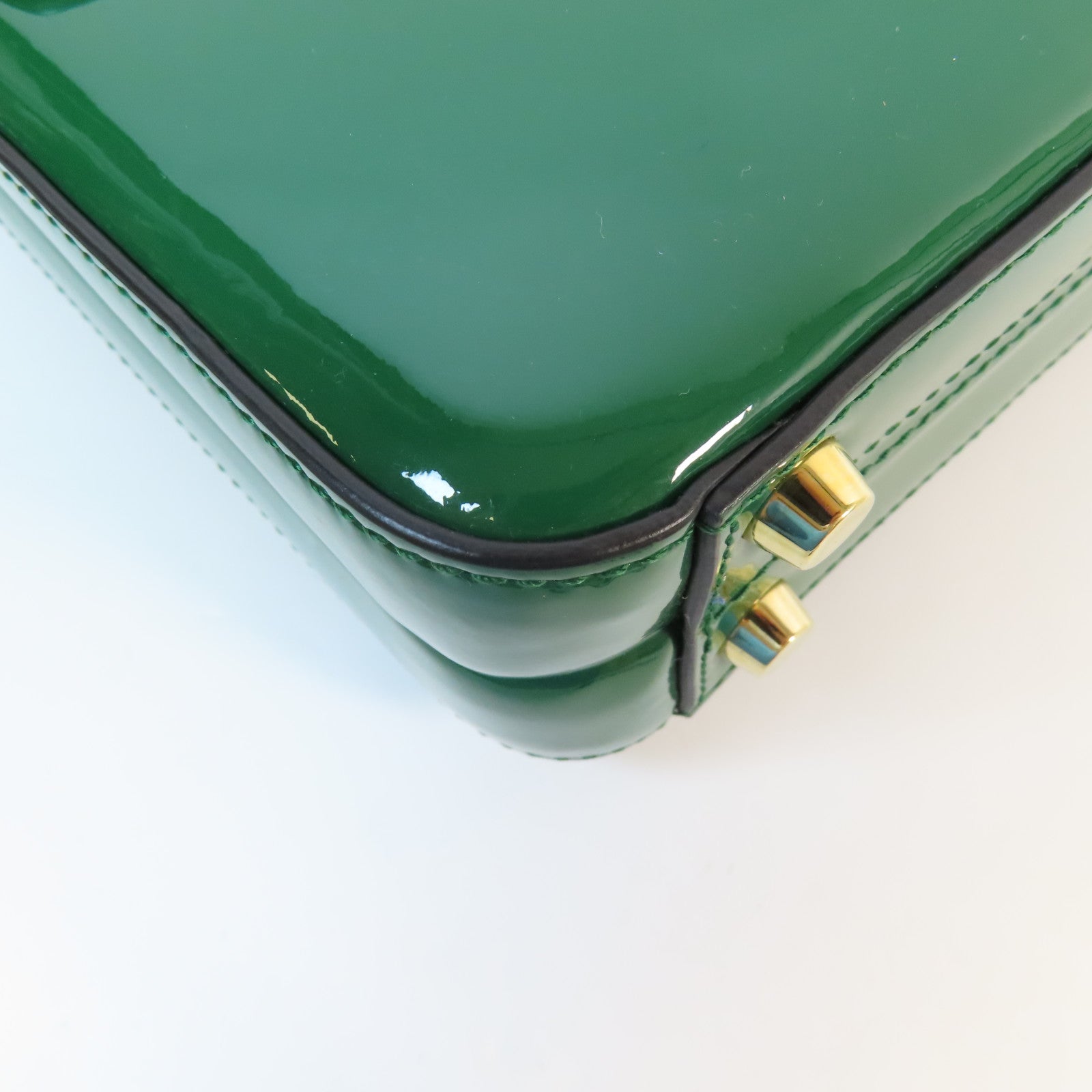 GUCCI 漆皮皮革Sylvie 1969 Bag金扣手挽肩背兩用袋