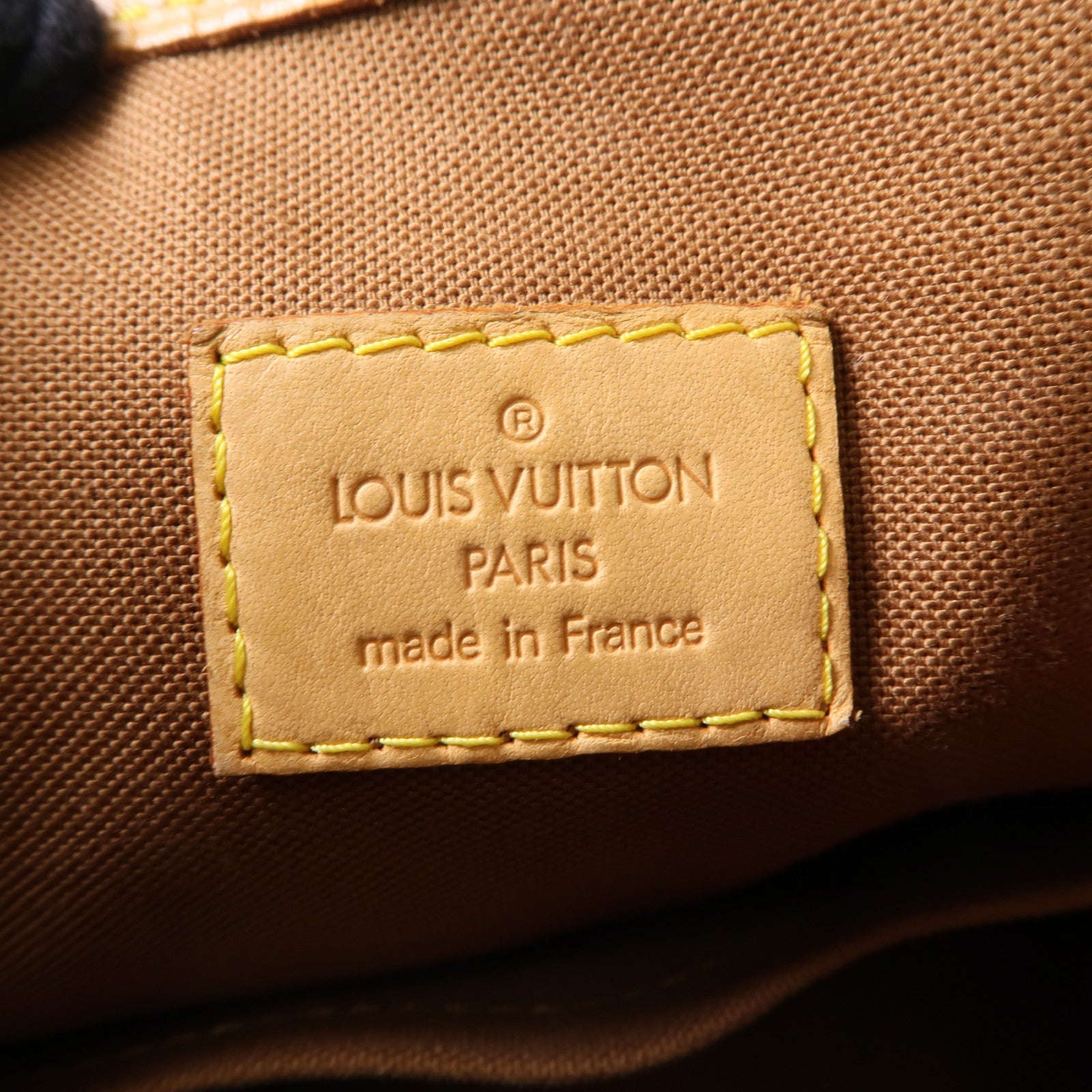 LOUIS VUITTON Monogram Batignolles金扣手挽袋棕色