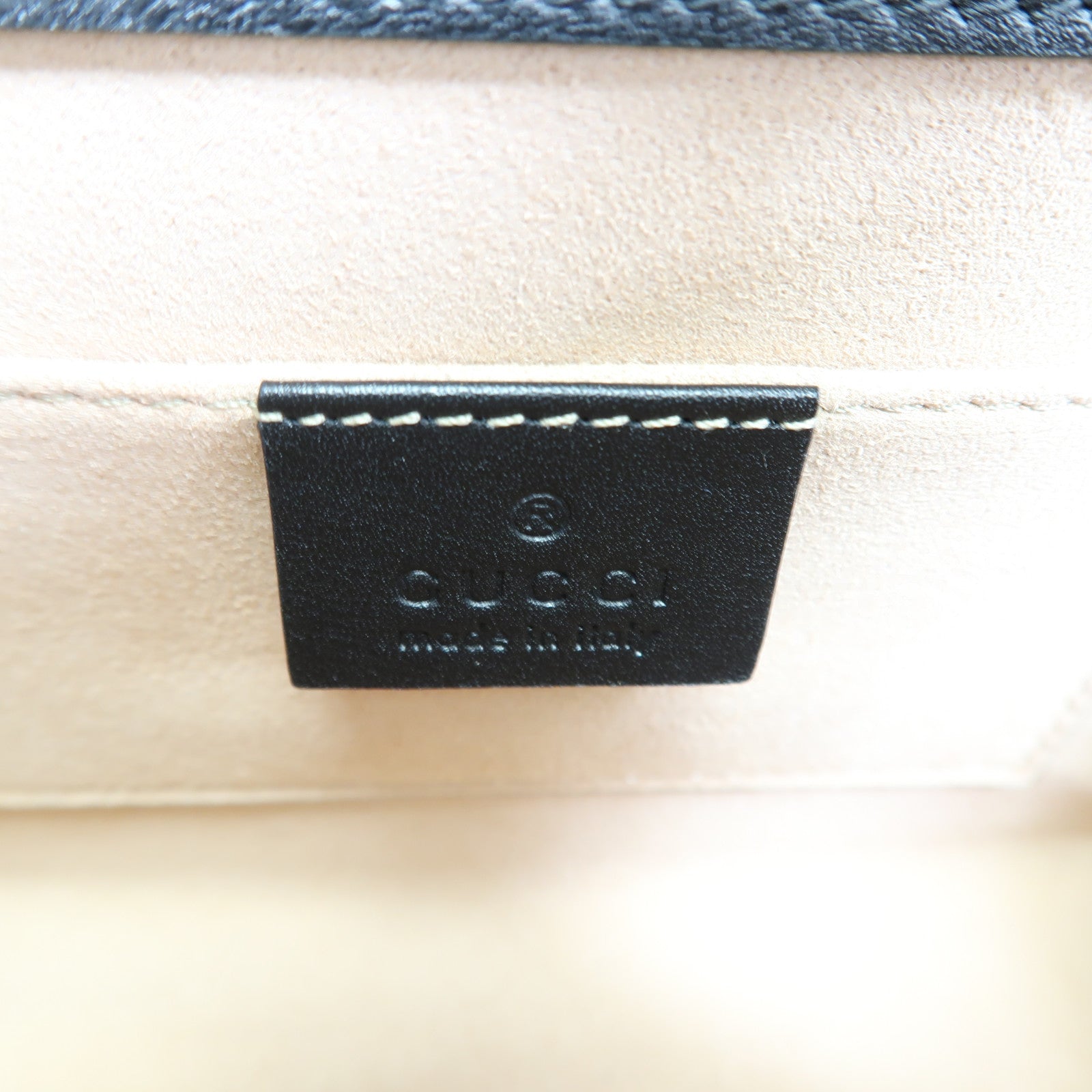 GUCCI 牛皮皮革PVC Padlock GG Chain Shoulder金扣鏈帶肩背袋