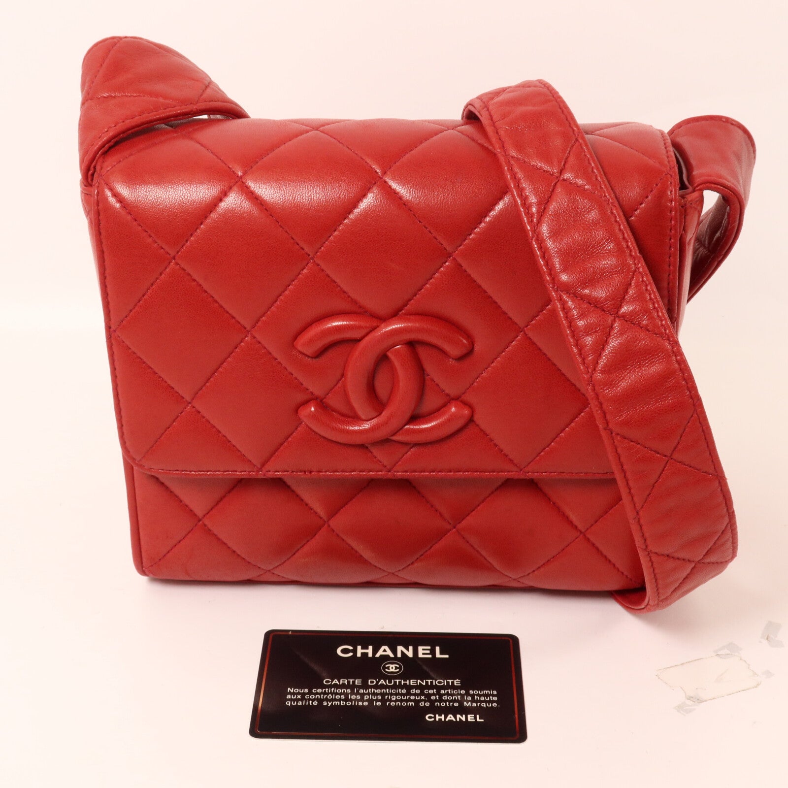 CHANEL 羊皮皮革Vintage Quilted CC Flap Shoulder Bag肩背袋