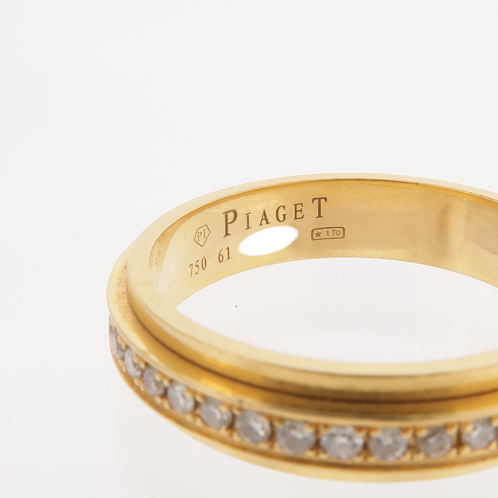 PIAGET 18K黃金Possession鑽石戒指PIAGET#61US#9.5