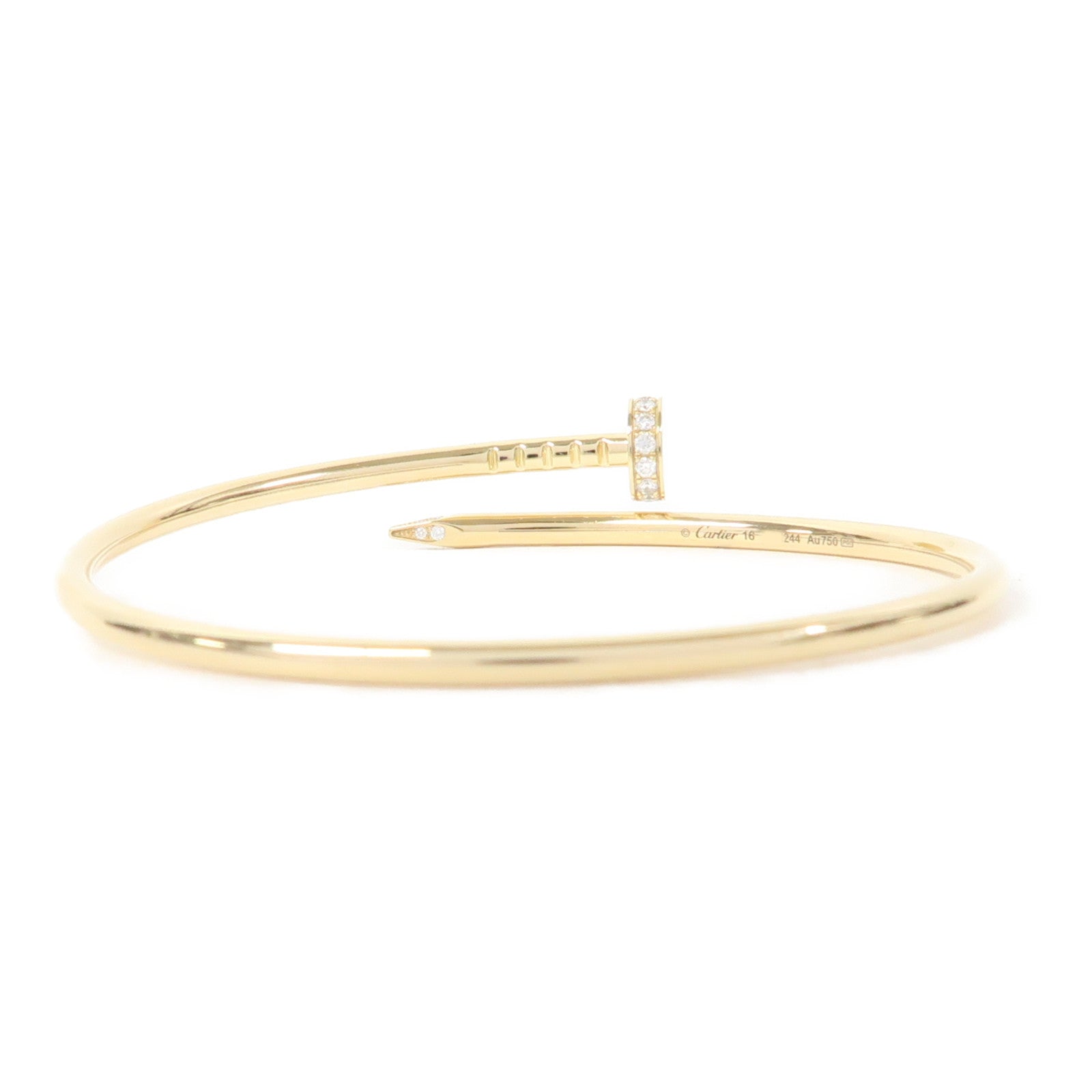 CARTIER 18K黃金Juste Un Clou Diamond手鐲