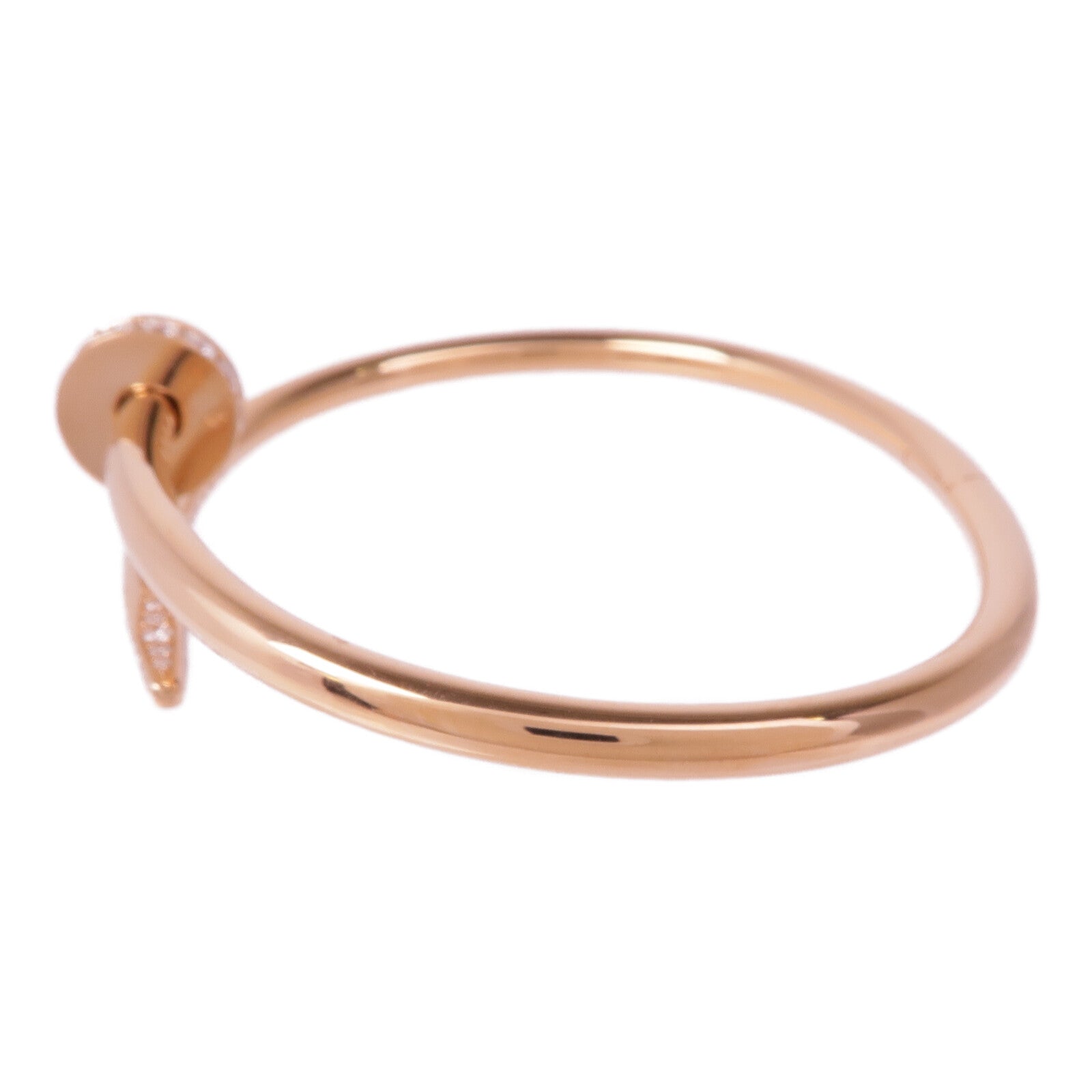 CARTIER 18K玫瑰金Juste un Clou鑽石手鐲Cartier#17