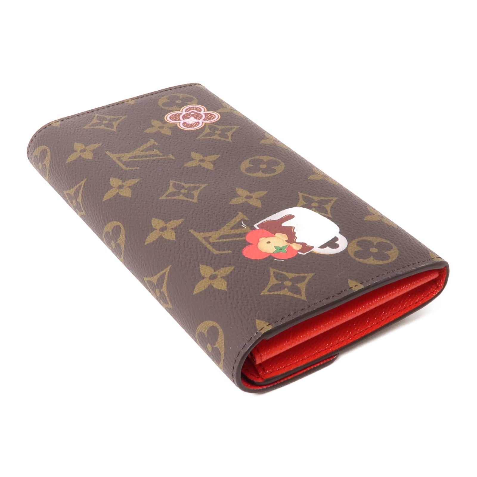 LOUIS VUITTON Monogram Sarah Wallet金扣長錢包棕色