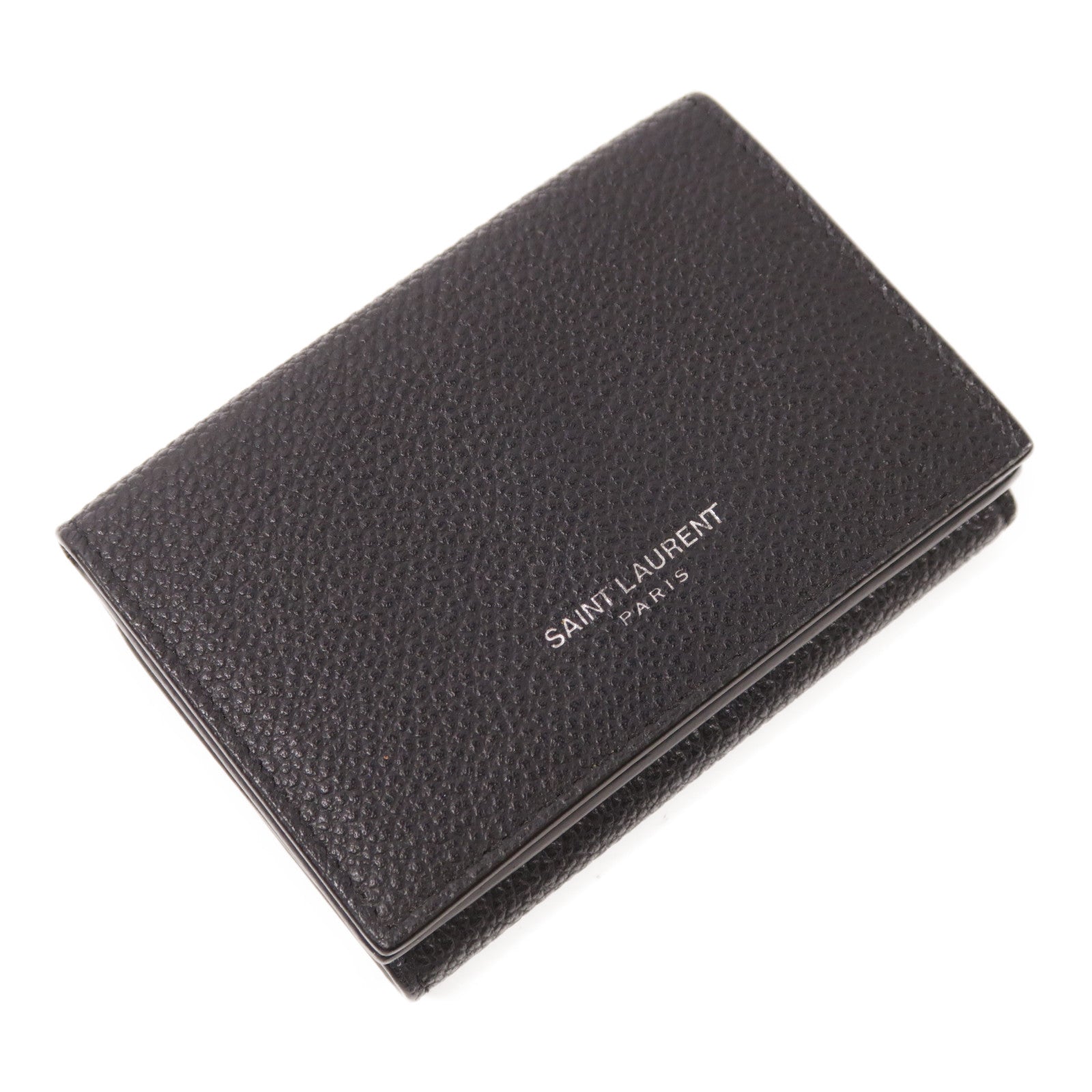 SAINT LAURENT 牛皮皮革Wallet銀扣錢包