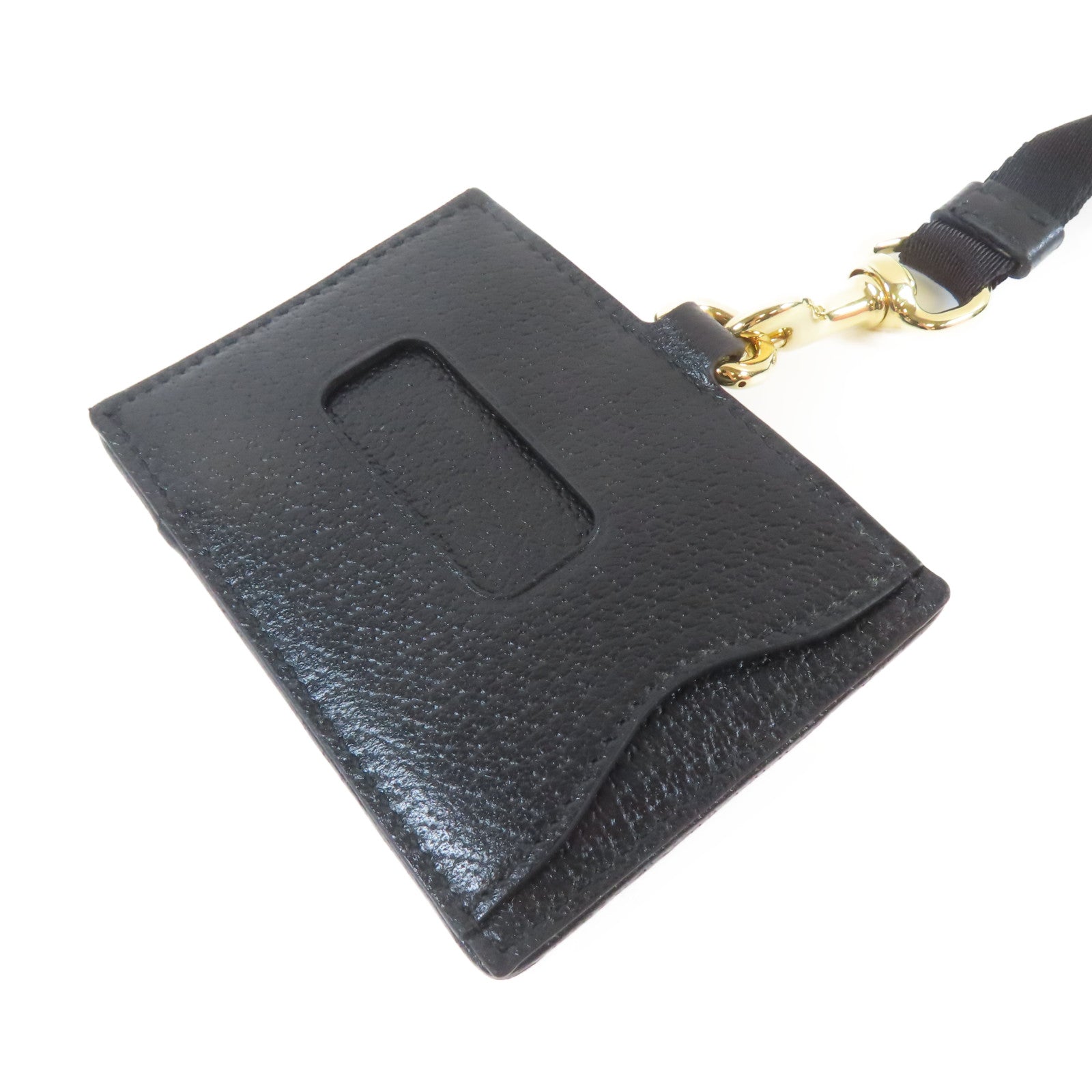 GUCCI 牛皮皮革Card Case金扣卡片套黑色