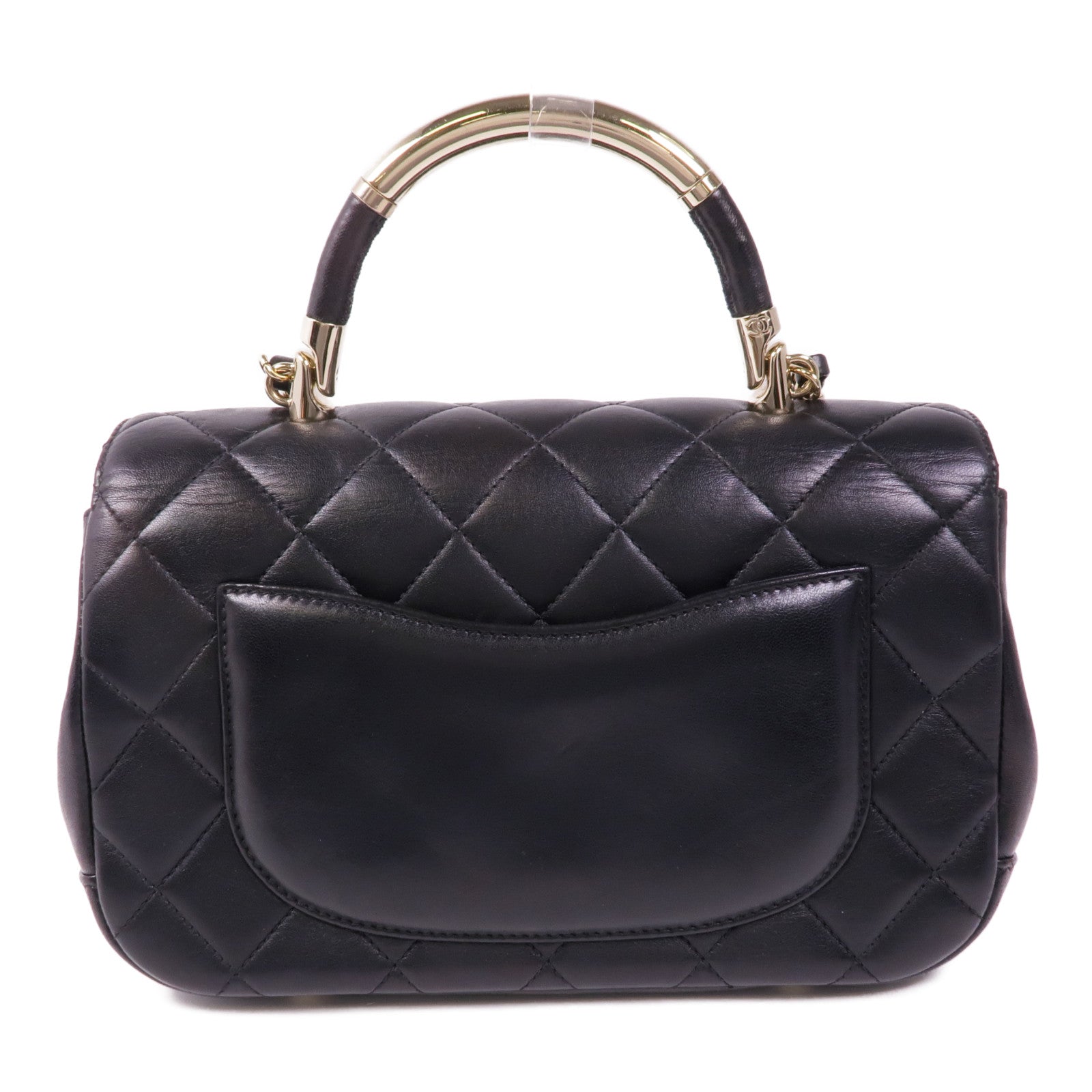 CHANEL 羊皮皮革Chain Shoulder金扣鏈帶肩背袋
